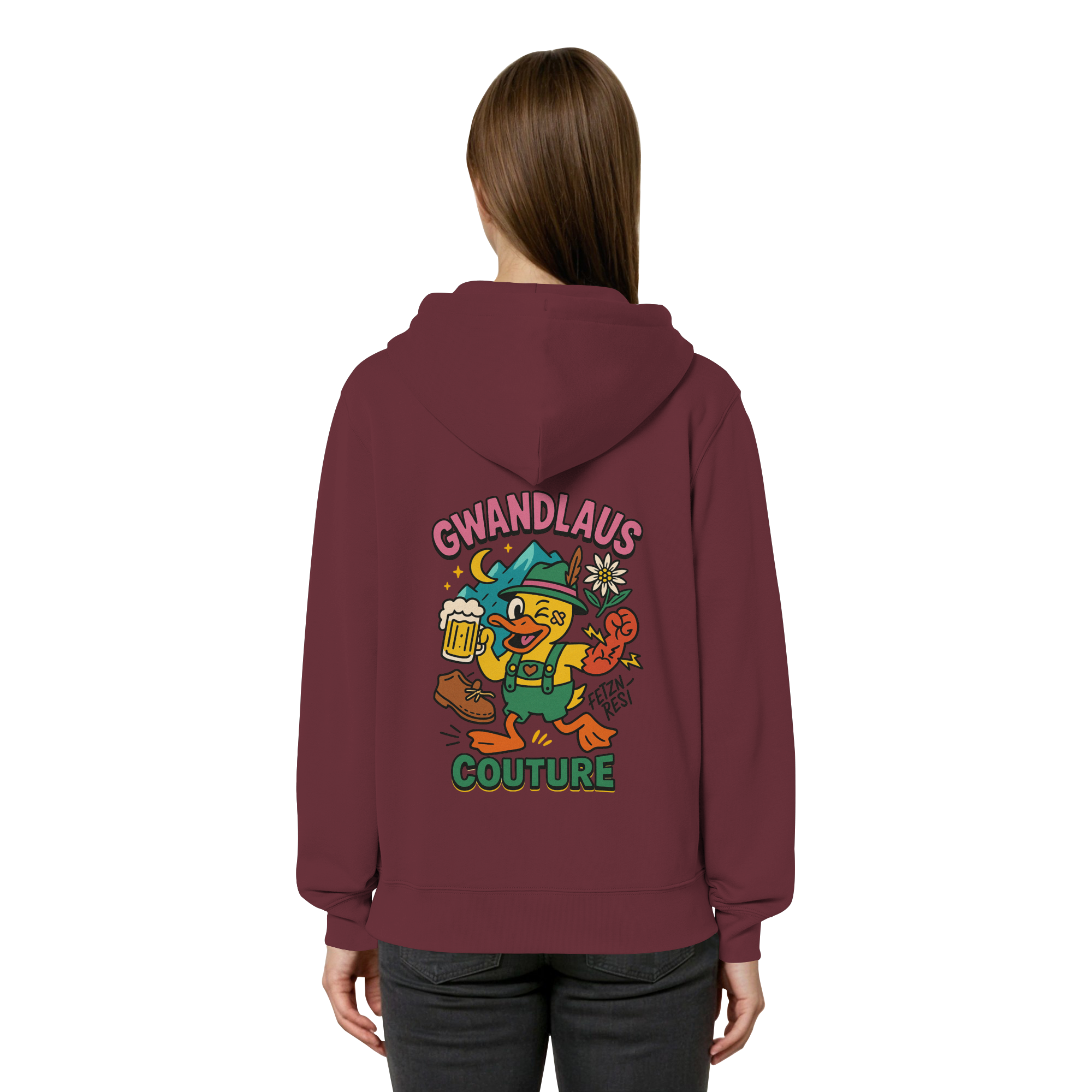 Organic Relaxed Zipper - Crazy Duck