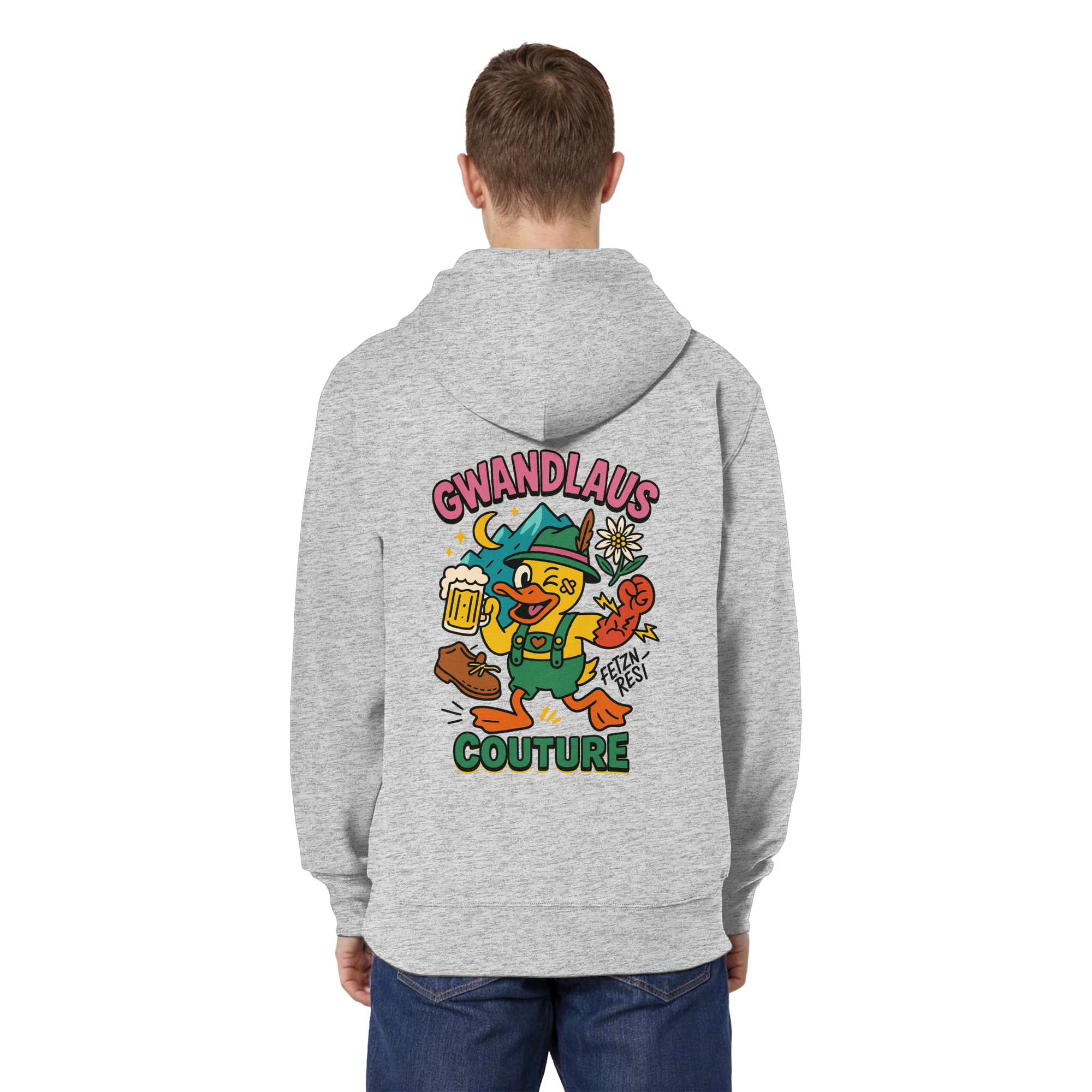 Organic Relaxed Zipper - Crazy Duck