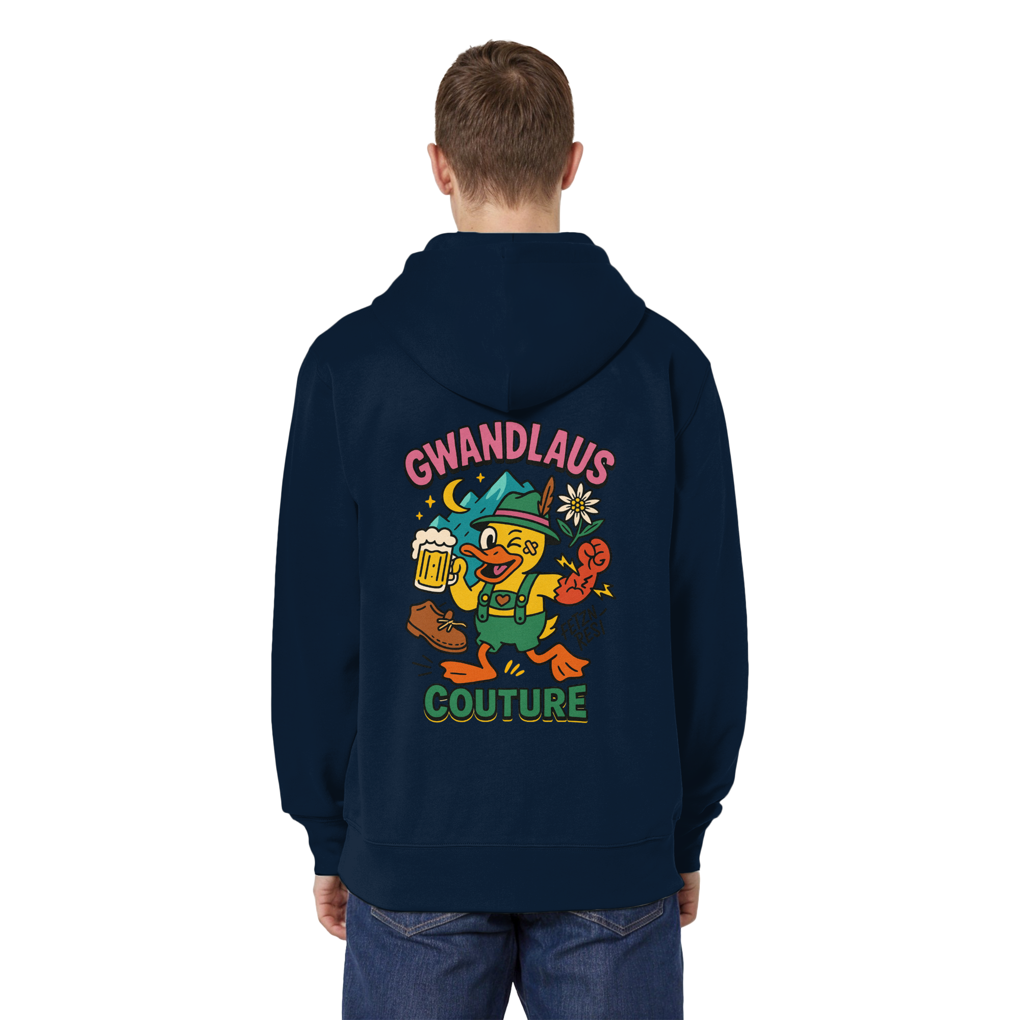 Organic Relaxed Zipper - Crazy Duck