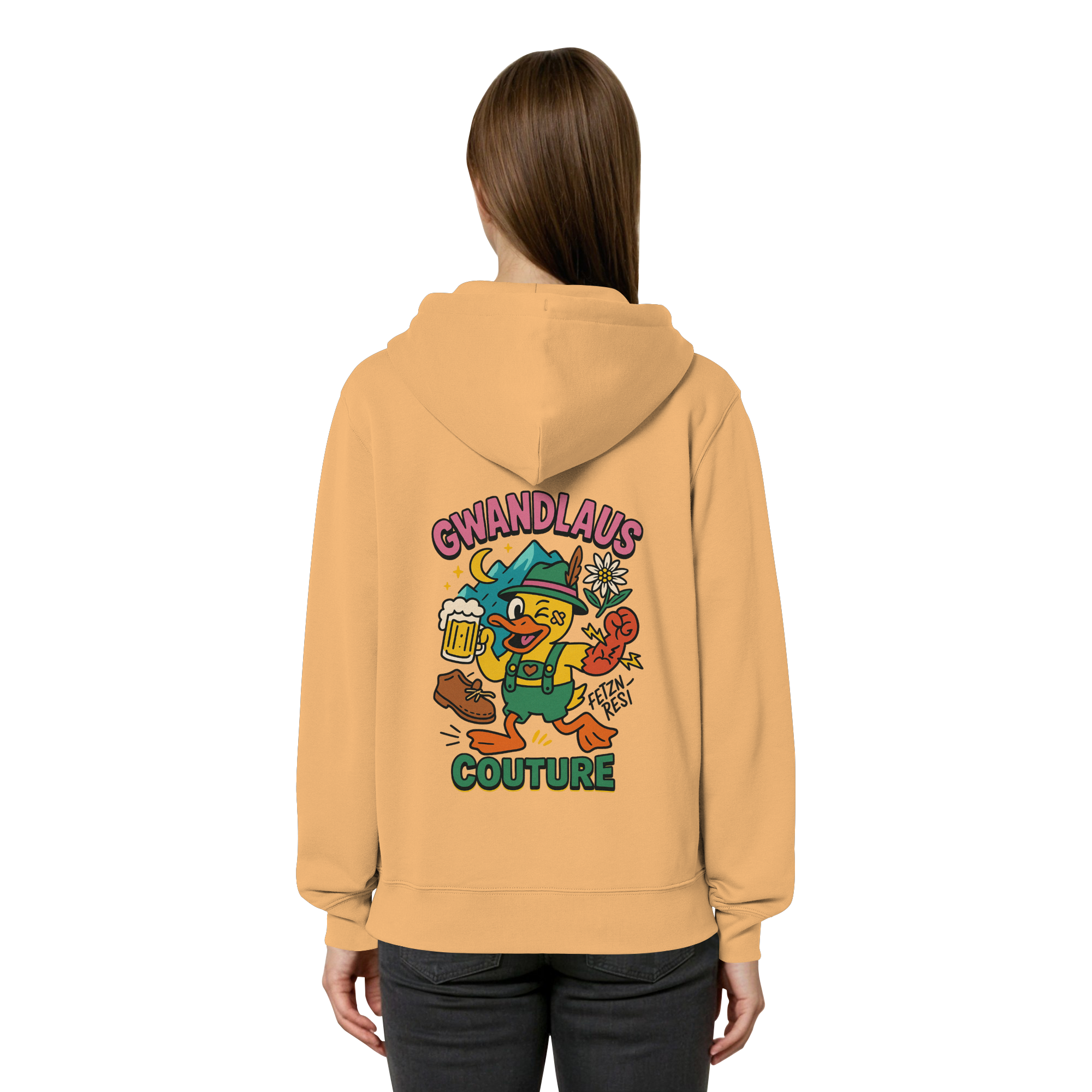 Organic Relaxed Zipper - Crazy Duck