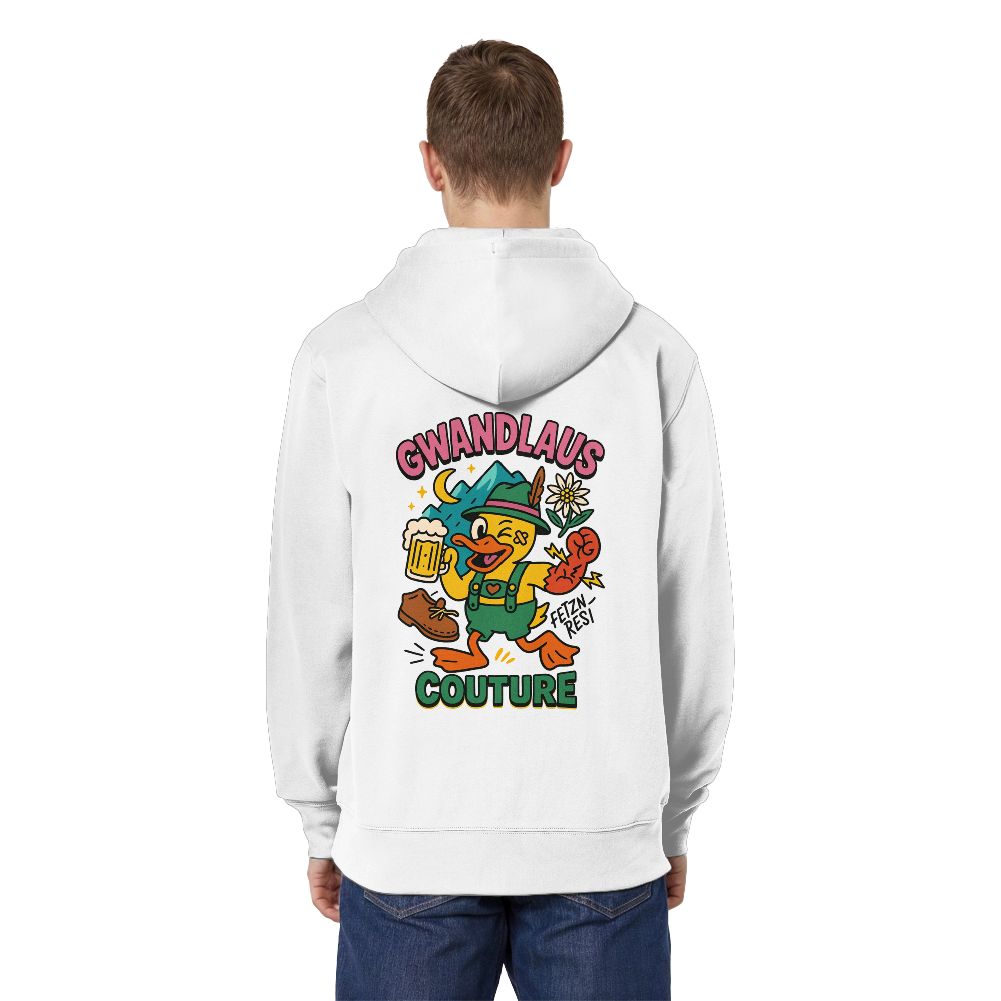 Organic Relaxed Zipper - Crazy Duck