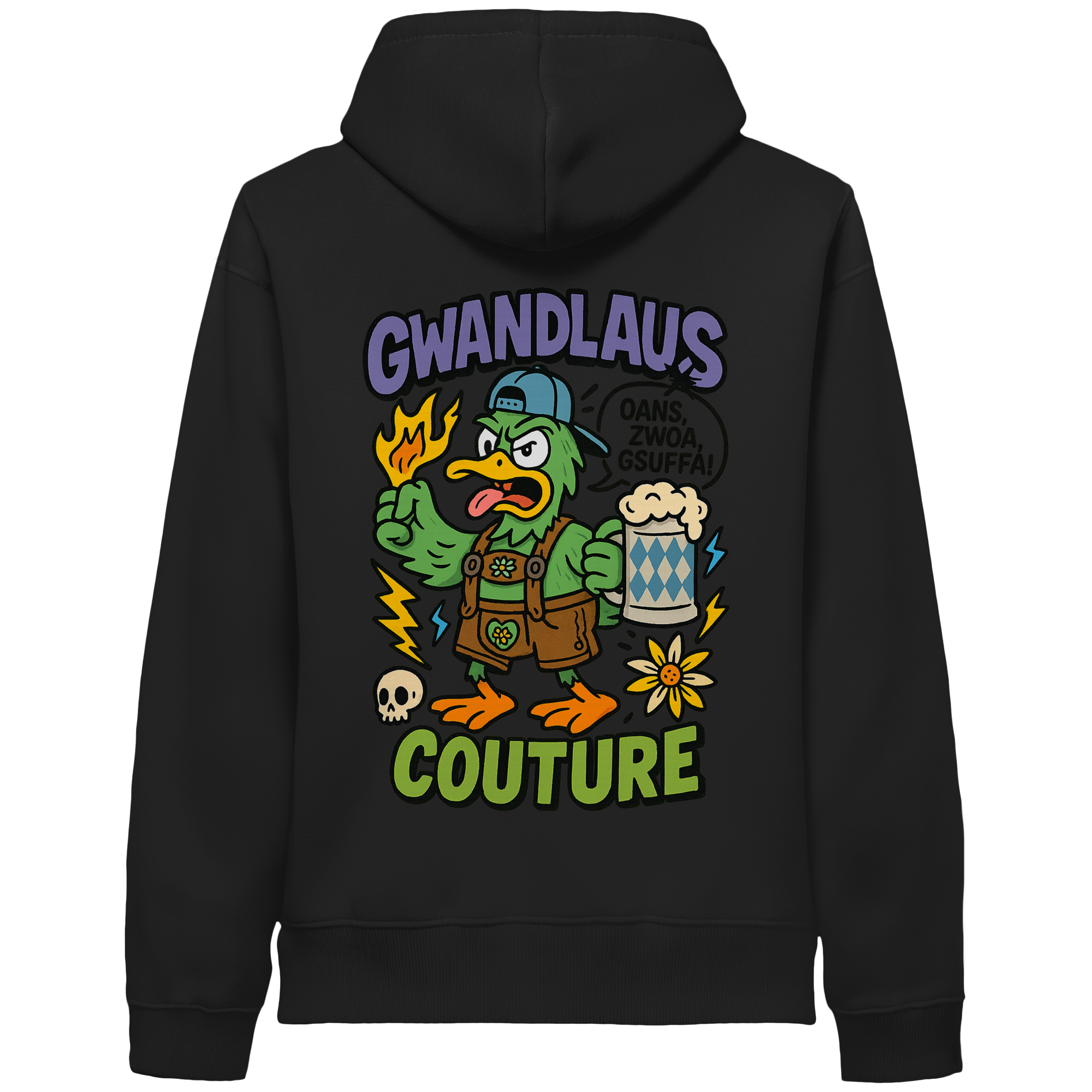 Ente süßsauer - Organic Side Pocket Hoodie