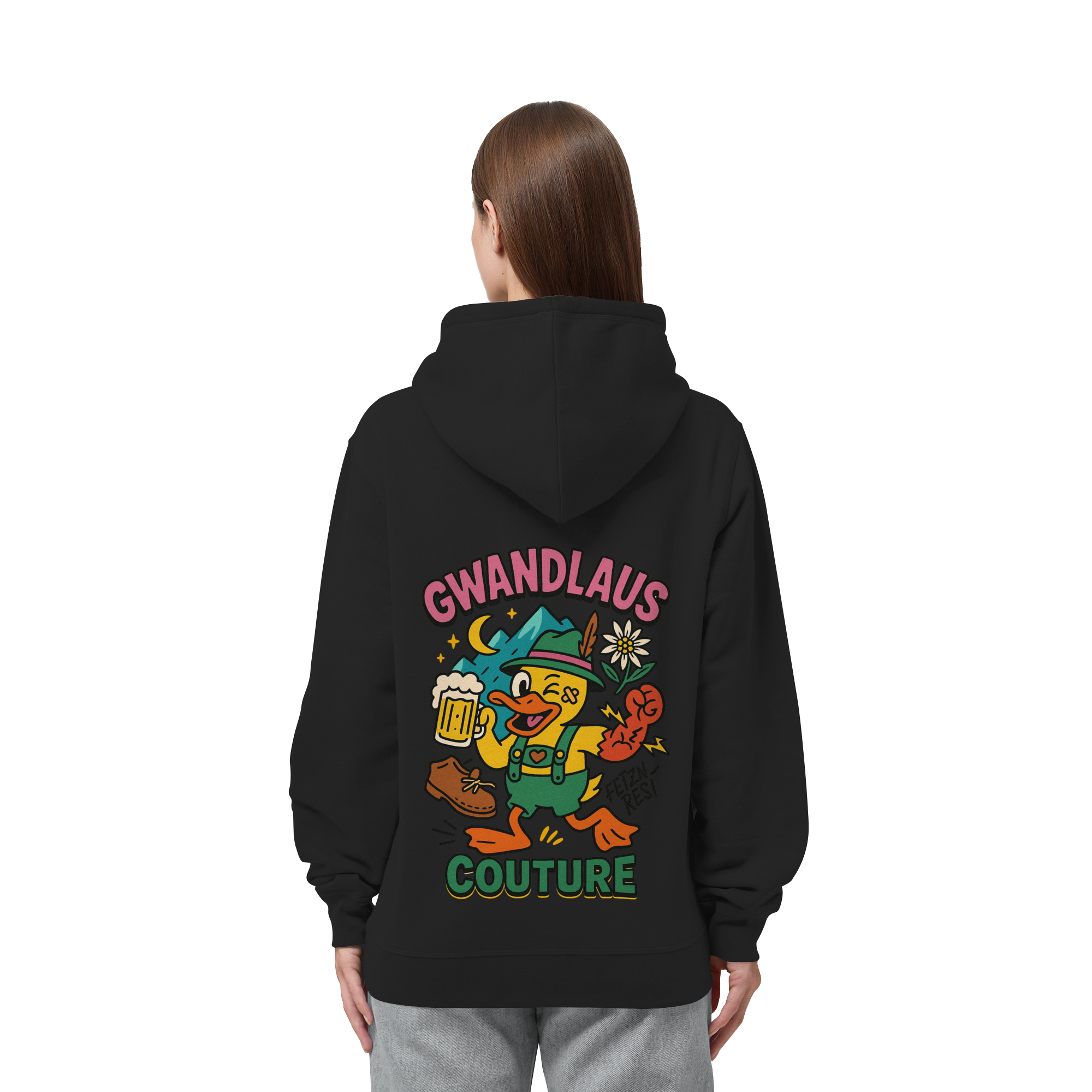 Crazy Duck - Organic Side Pocket Hoodie