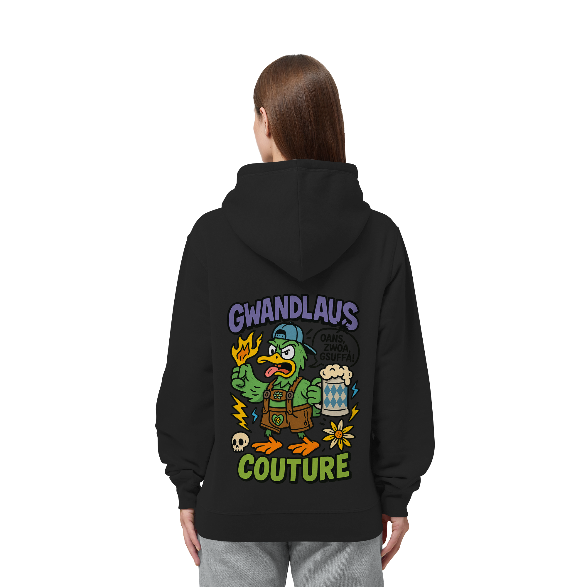 Ente süßsauer - Organic Side Pocket Hoodie