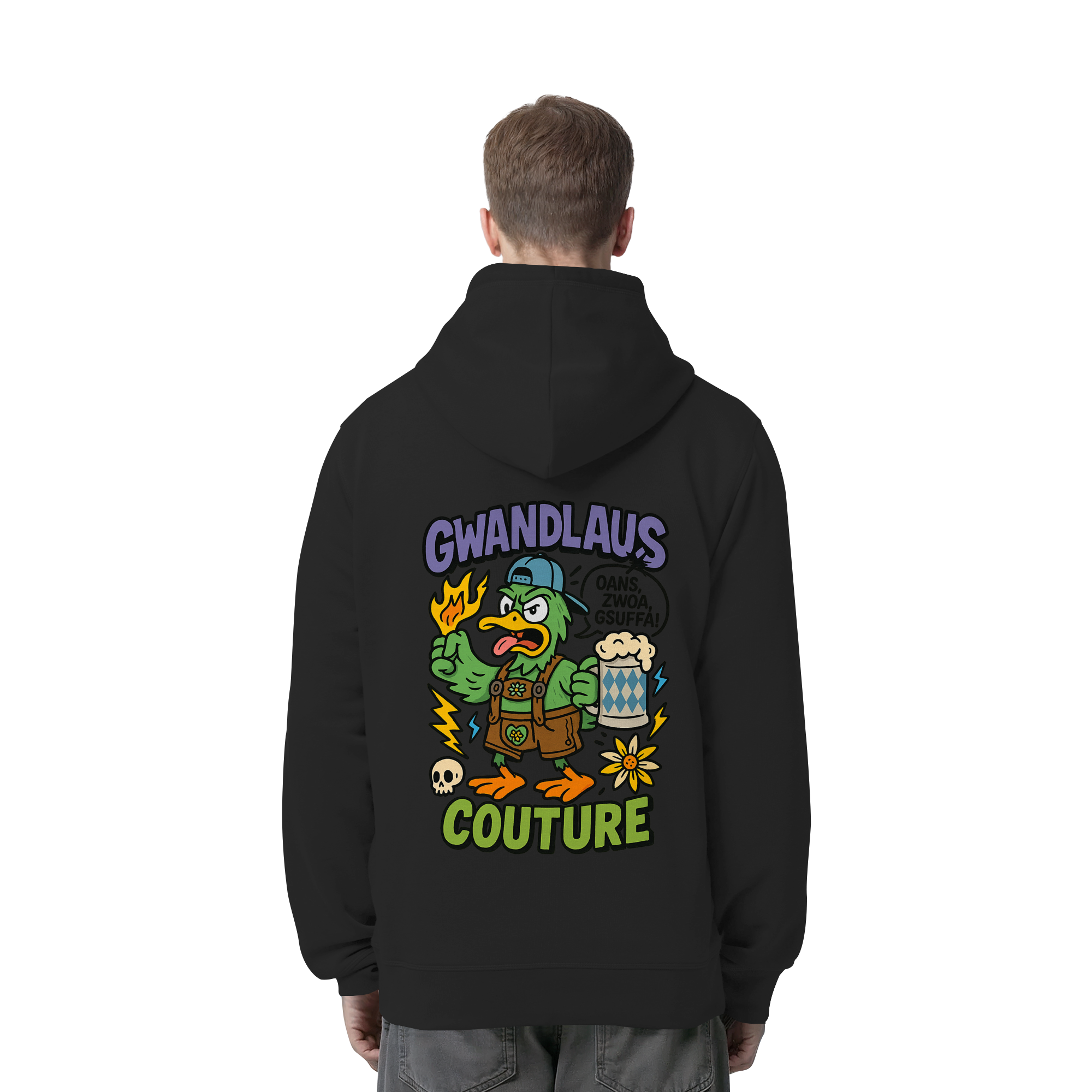 Ente süßsauer - Organic Side Pocket Hoodie