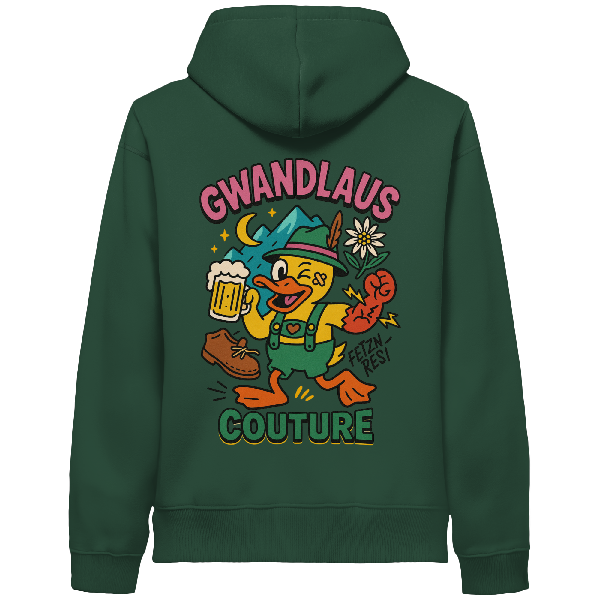 Crazy Duck - Organic Side Pocket Hoodie