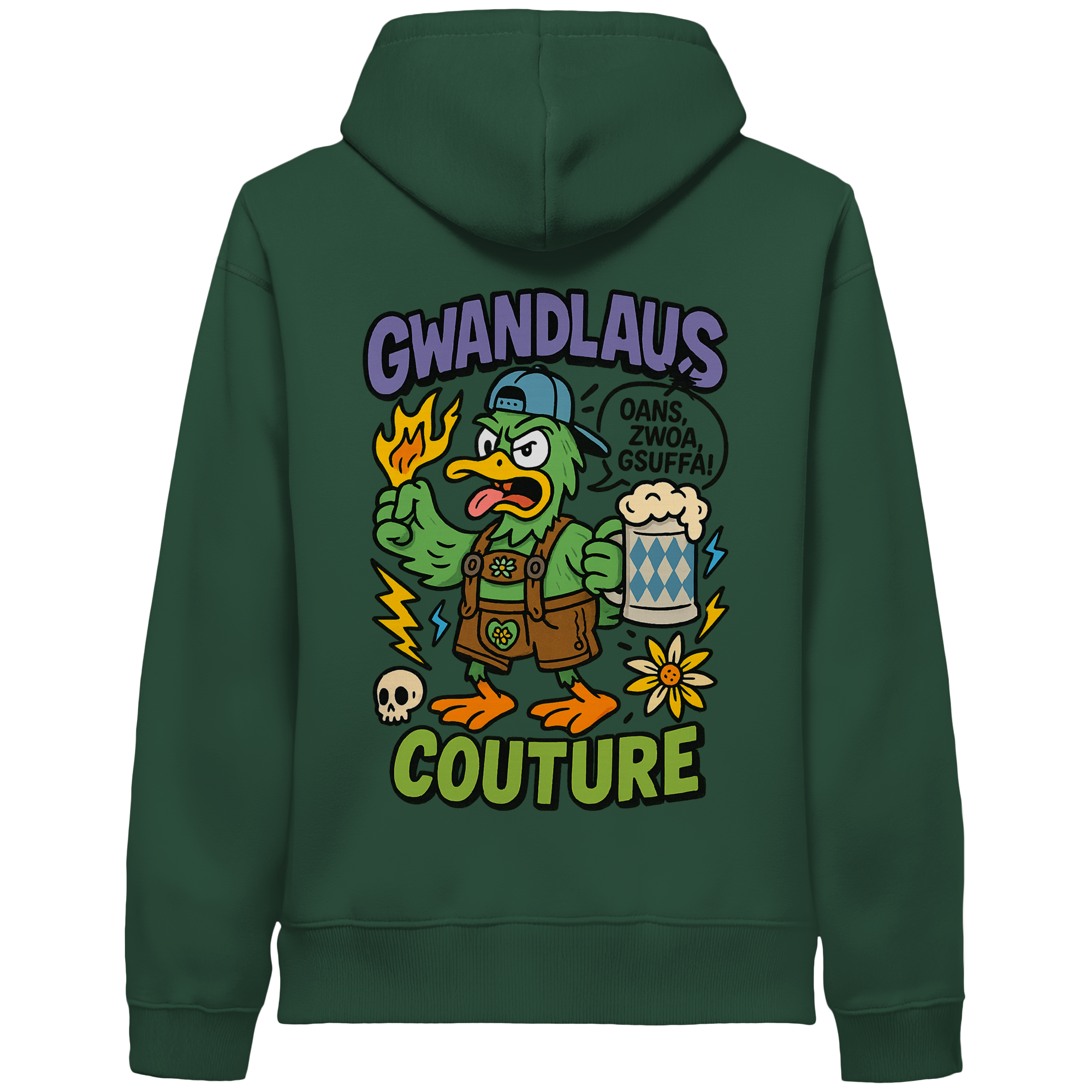 Ente süßsauer - Organic Side Pocket Hoodie