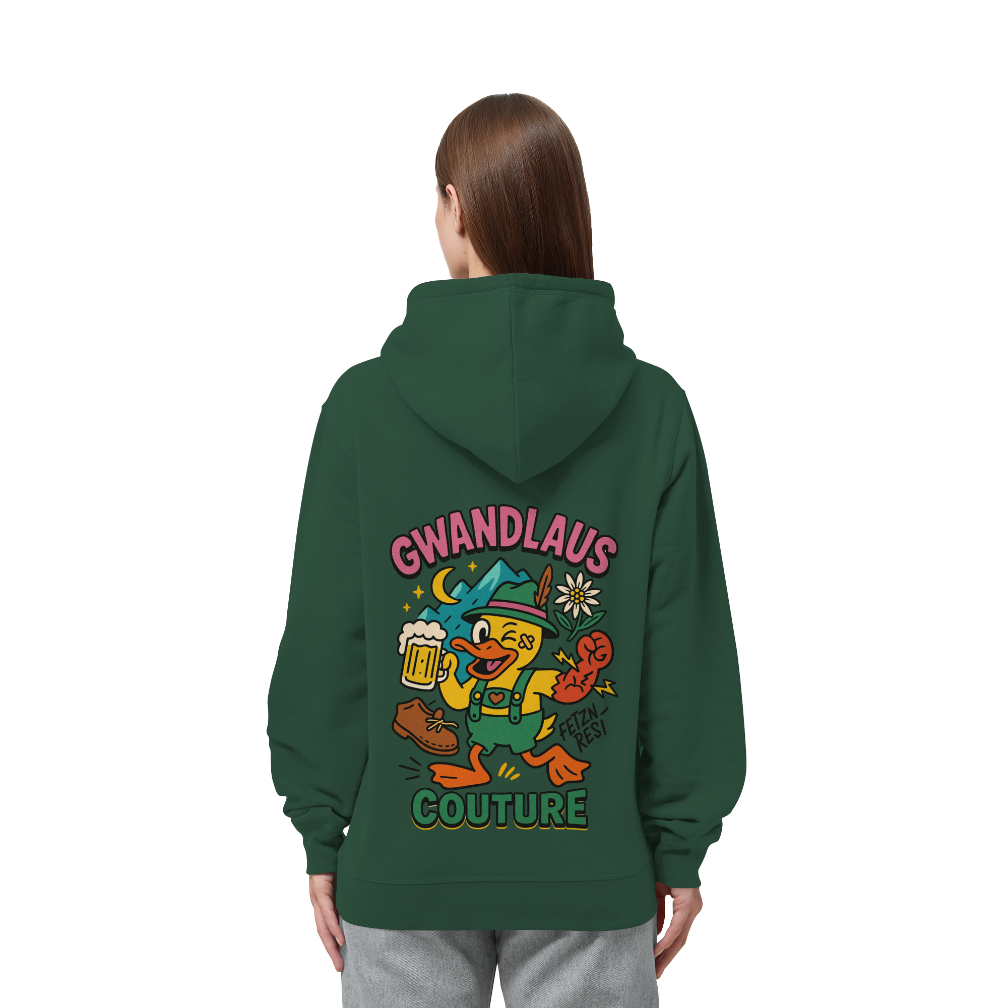 Crazy Duck - Organic Side Pocket Hoodie