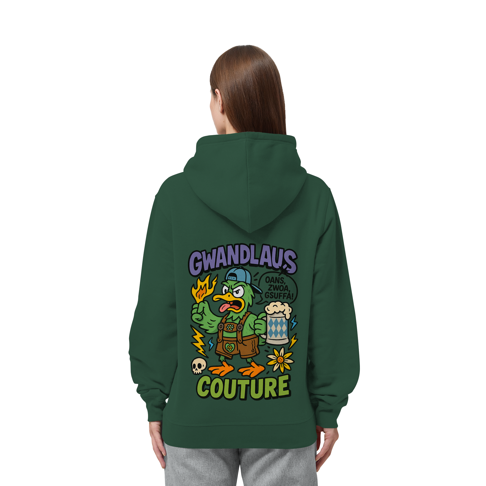 Ente süßsauer - Organic Side Pocket Hoodie
