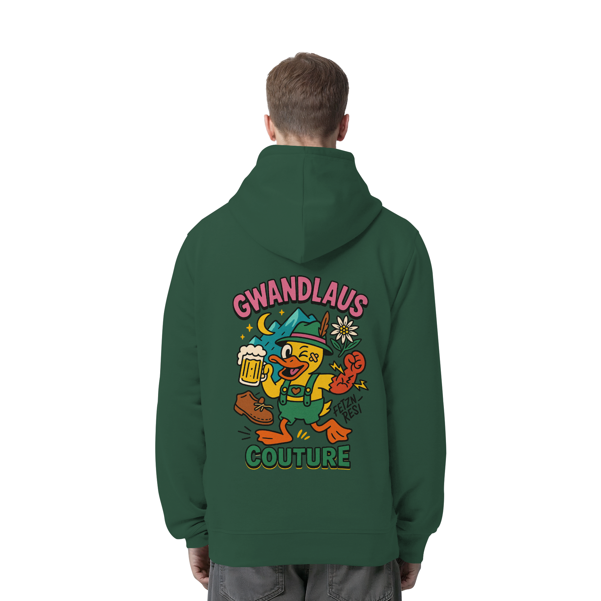 Crazy Duck - Organic Side Pocket Hoodie
