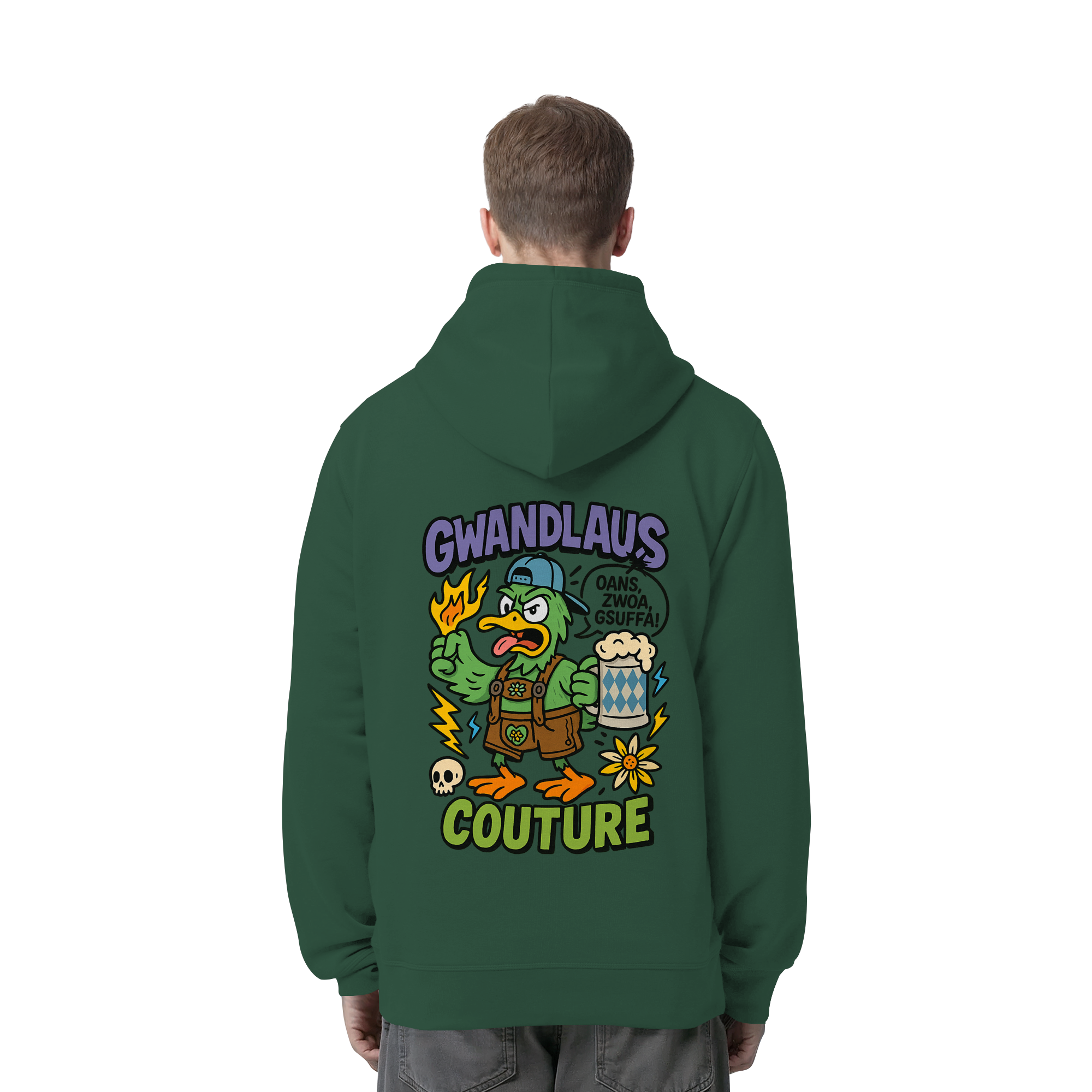 Ente süßsauer - Organic Side Pocket Hoodie