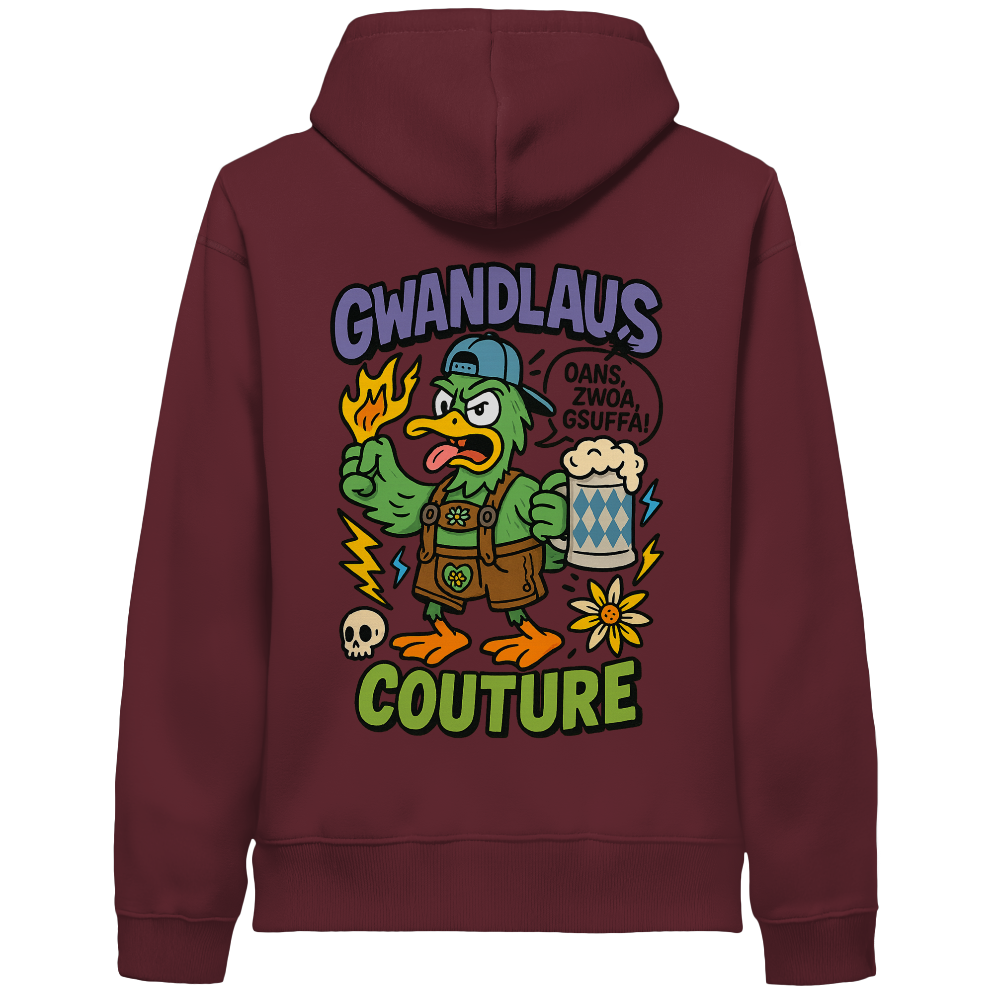 Ente süßsauer - Organic Side Pocket Hoodie