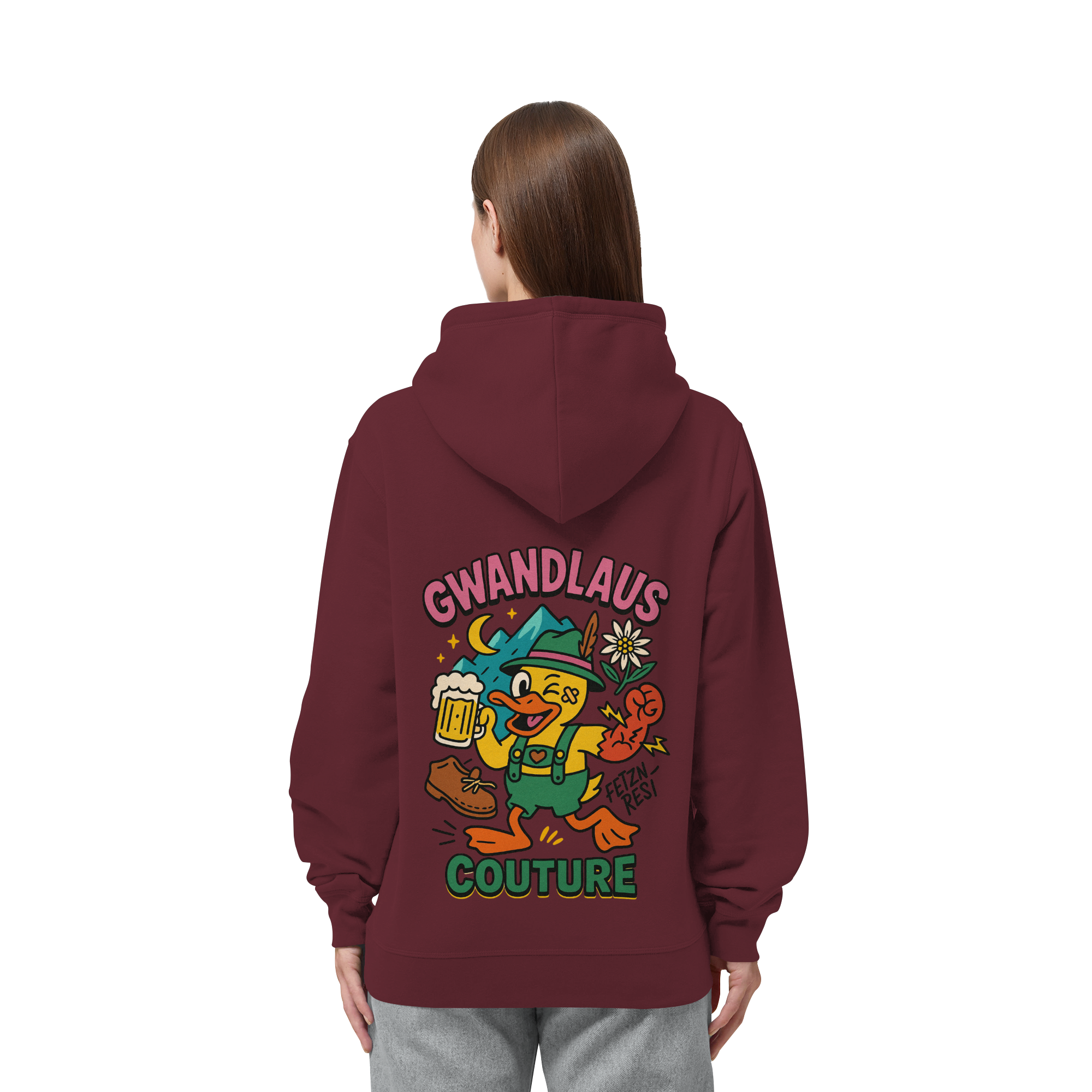 Crazy Duck - Organic Side Pocket Hoodie