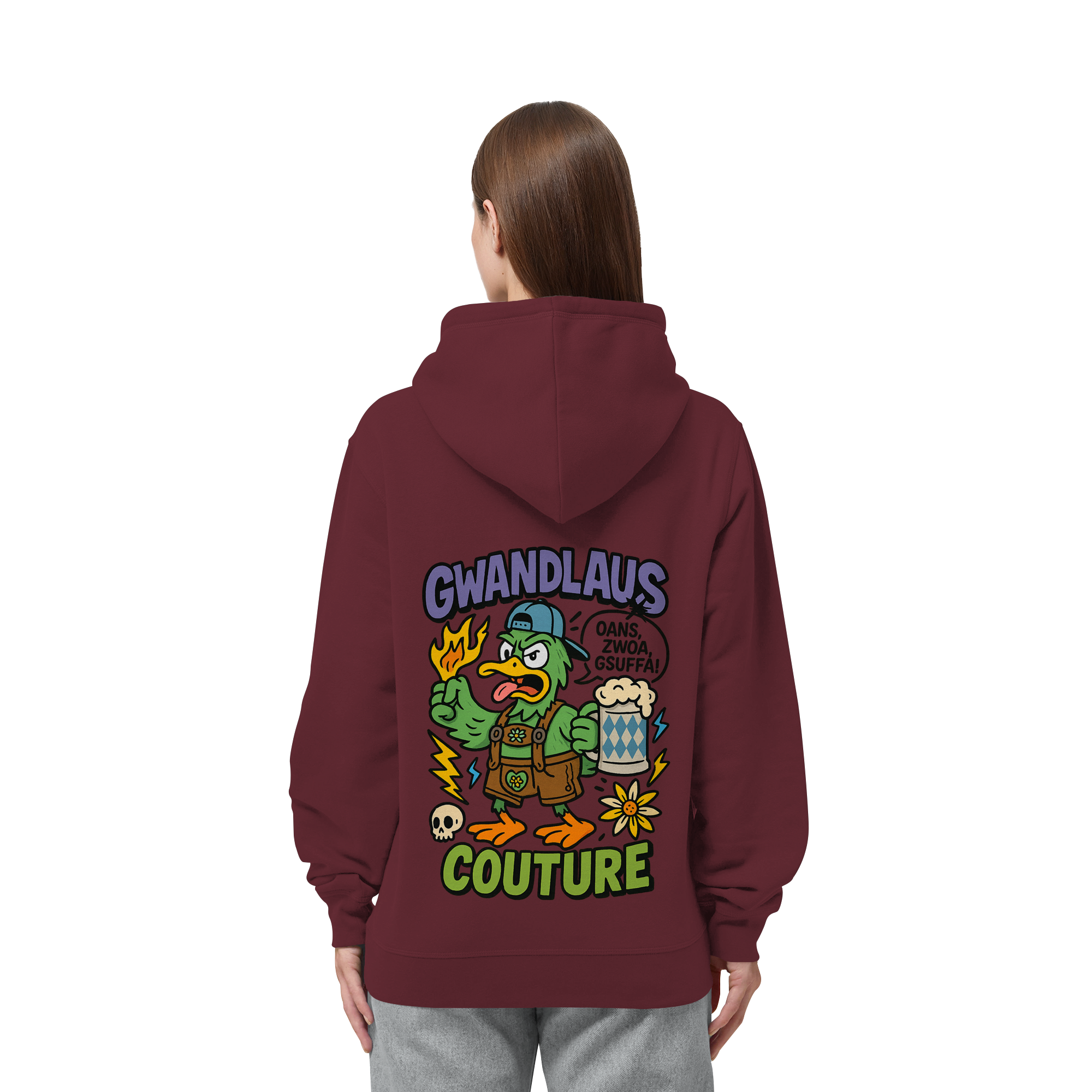 Ente süßsauer - Organic Side Pocket Hoodie