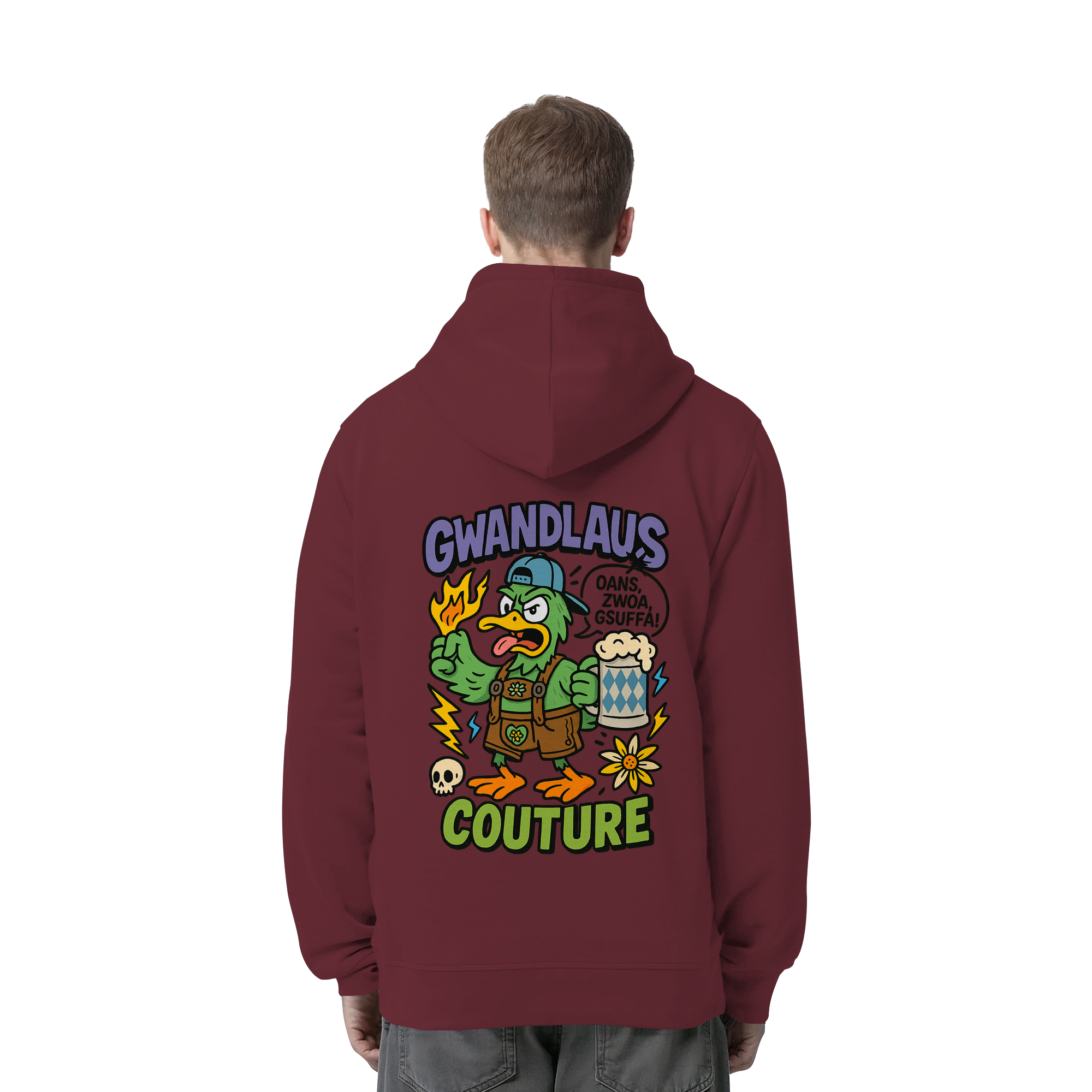 Ente süßsauer - Organic Side Pocket Hoodie
