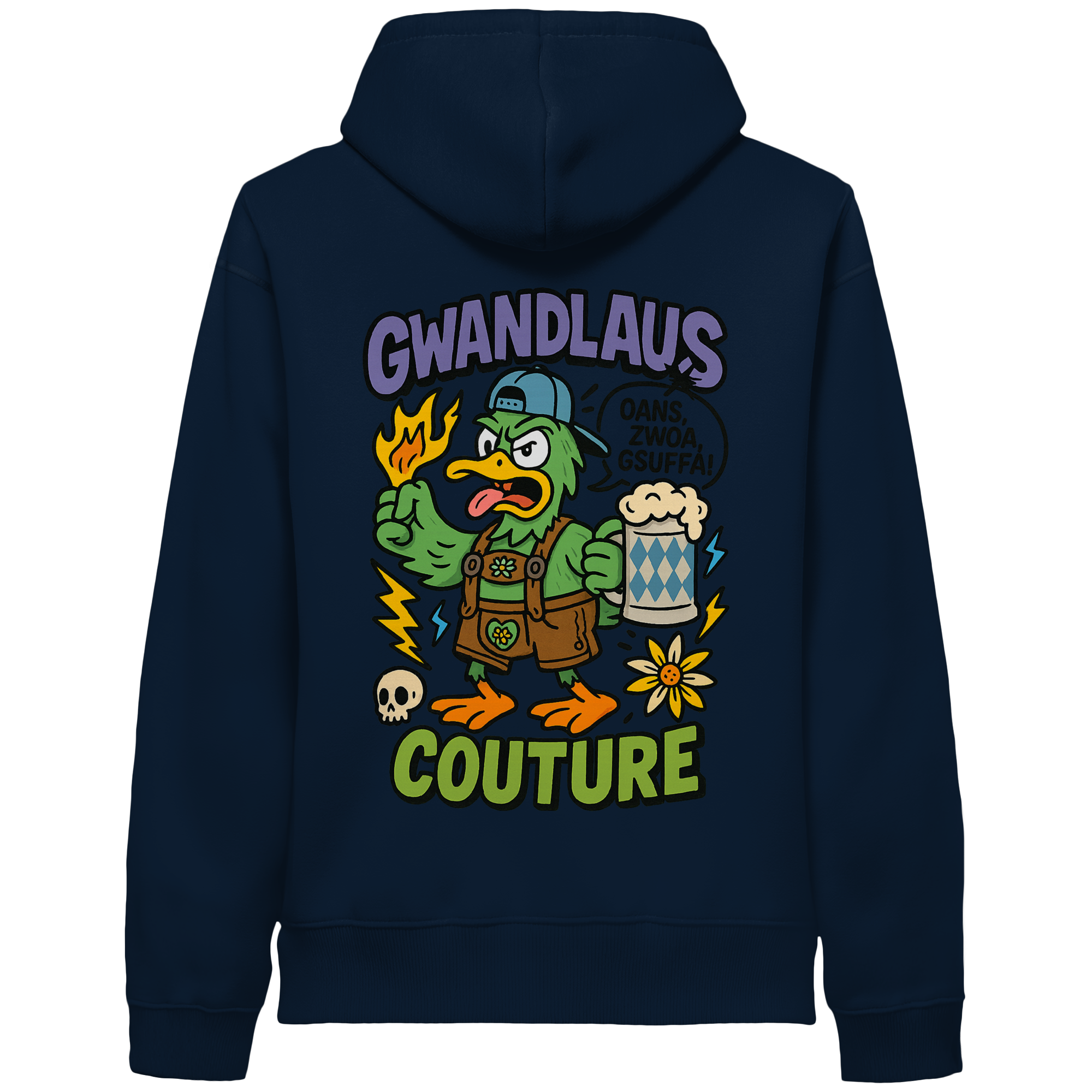 Ente süßsauer - Organic Side Pocket Hoodie