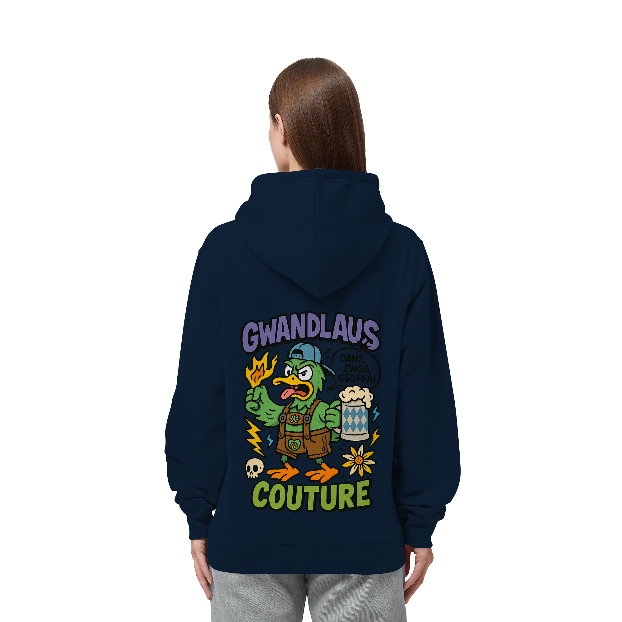 Ente süßsauer - Organic Side Pocket Hoodie