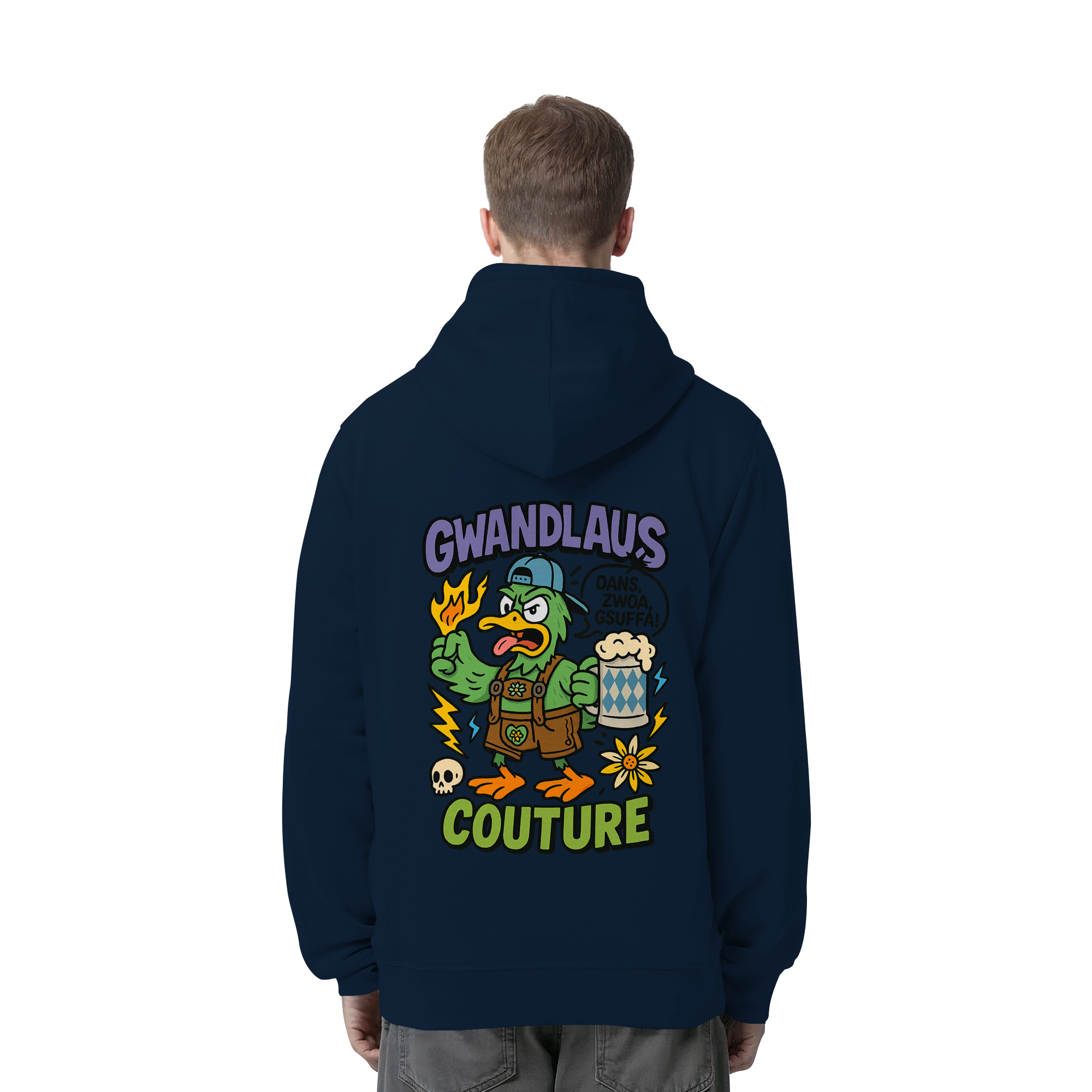 Ente süßsauer - Organic Side Pocket Hoodie