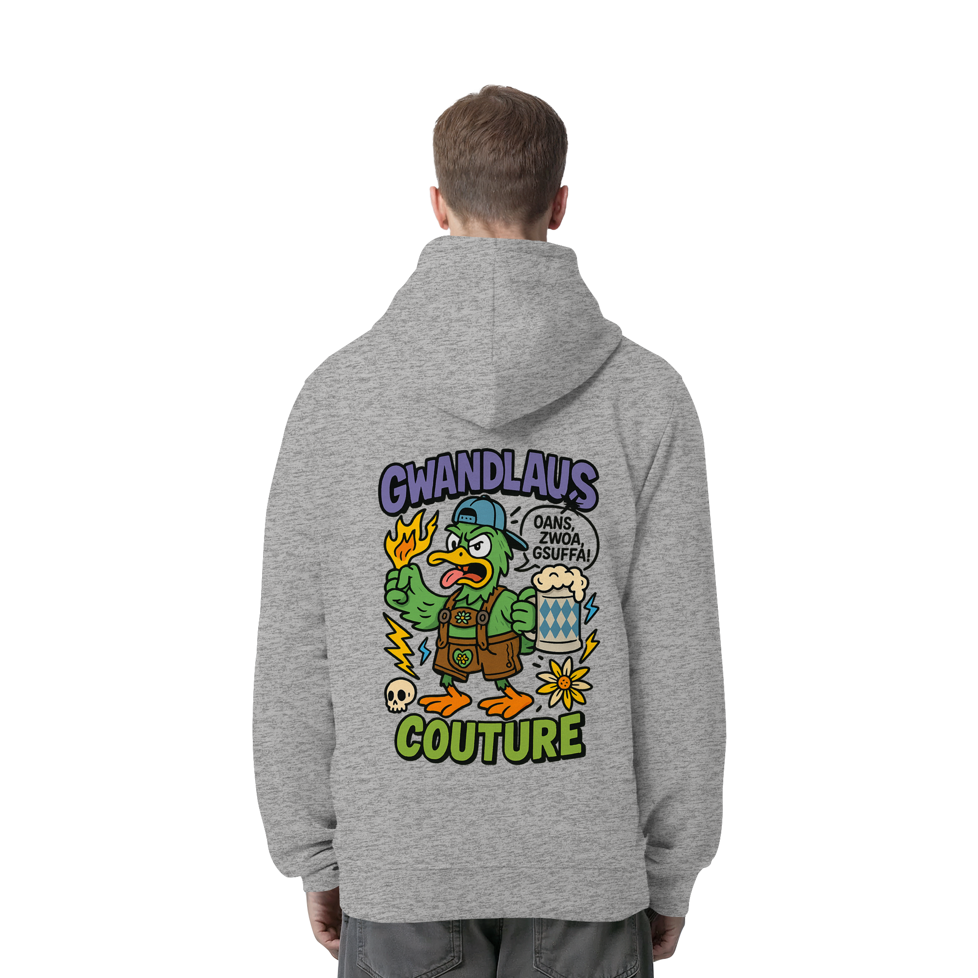 Ente süßsauer - Organic Side Pocket Hoodie