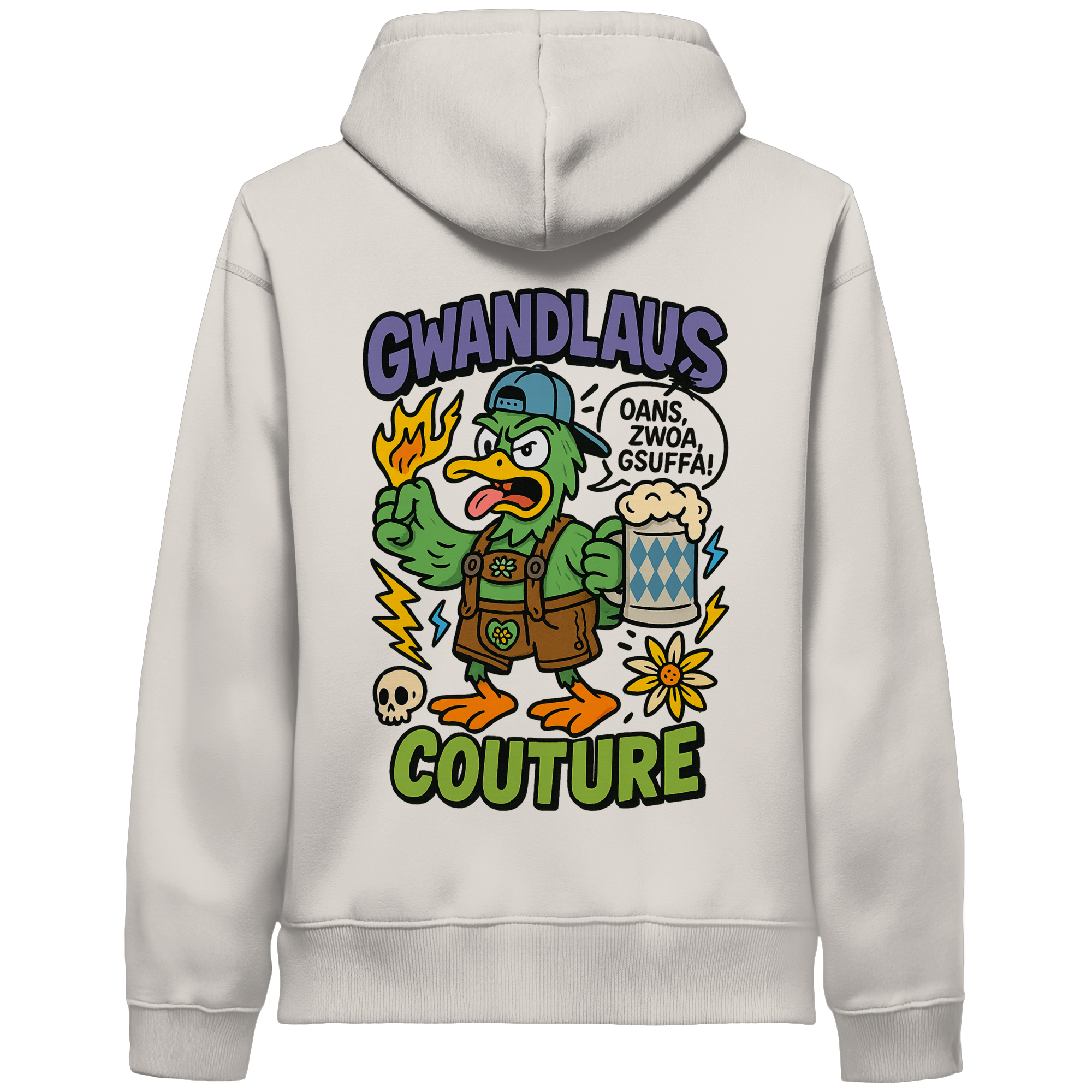 Ente süßsauer - Organic Side Pocket Hoodie