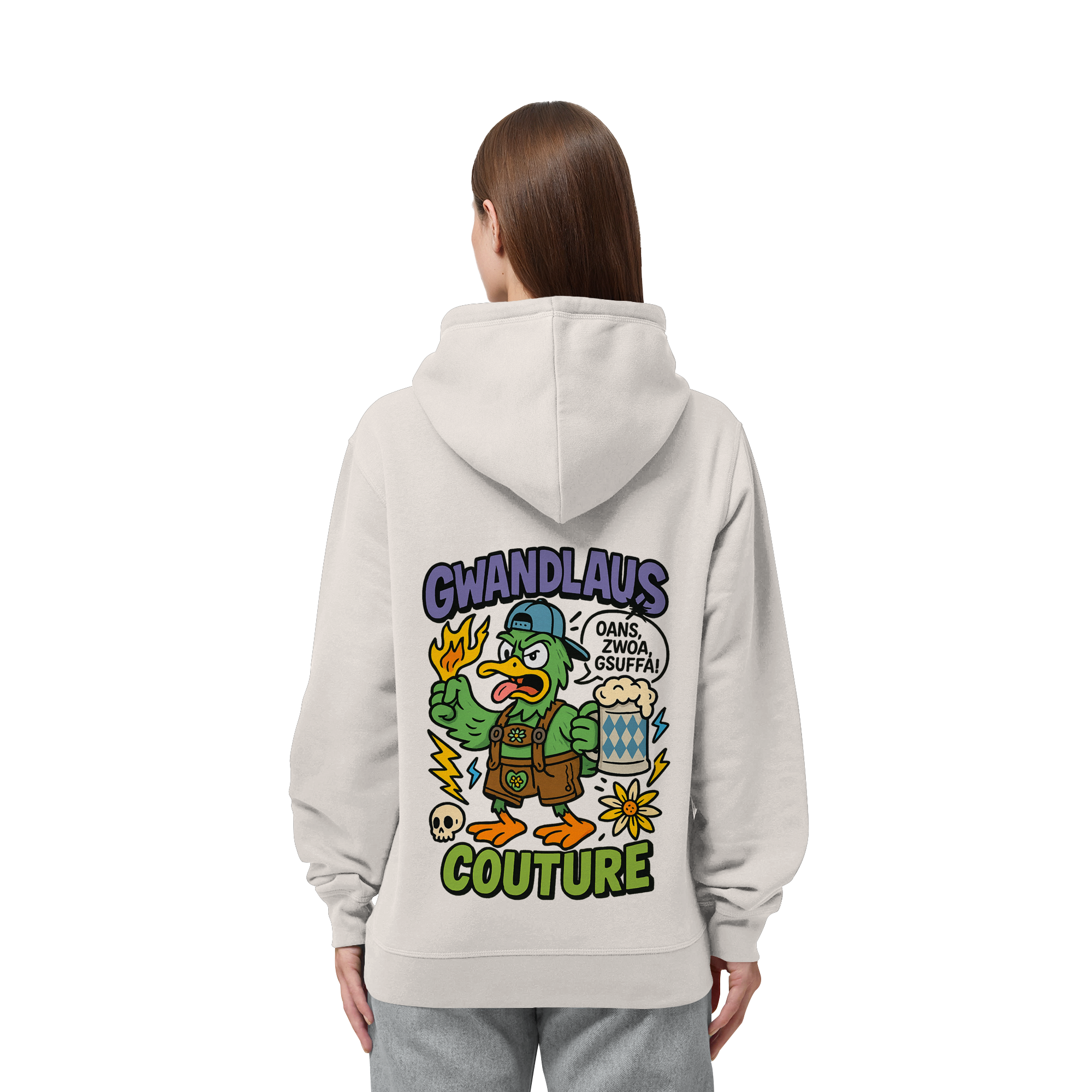 Ente süßsauer - Organic Side Pocket Hoodie