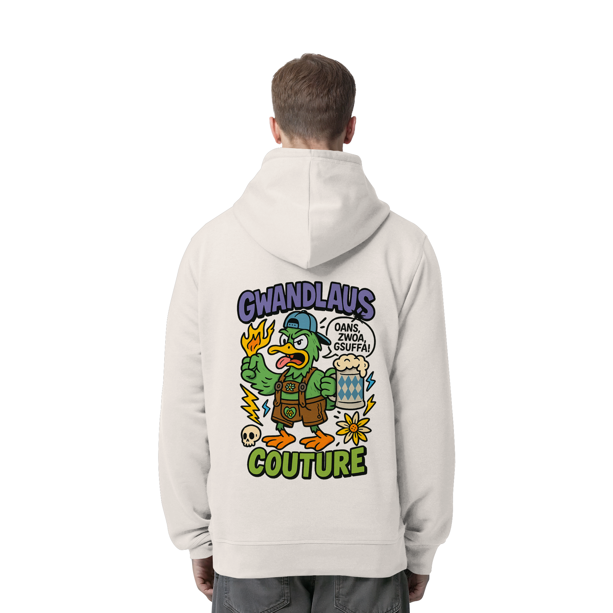 Ente süßsauer - Organic Side Pocket Hoodie