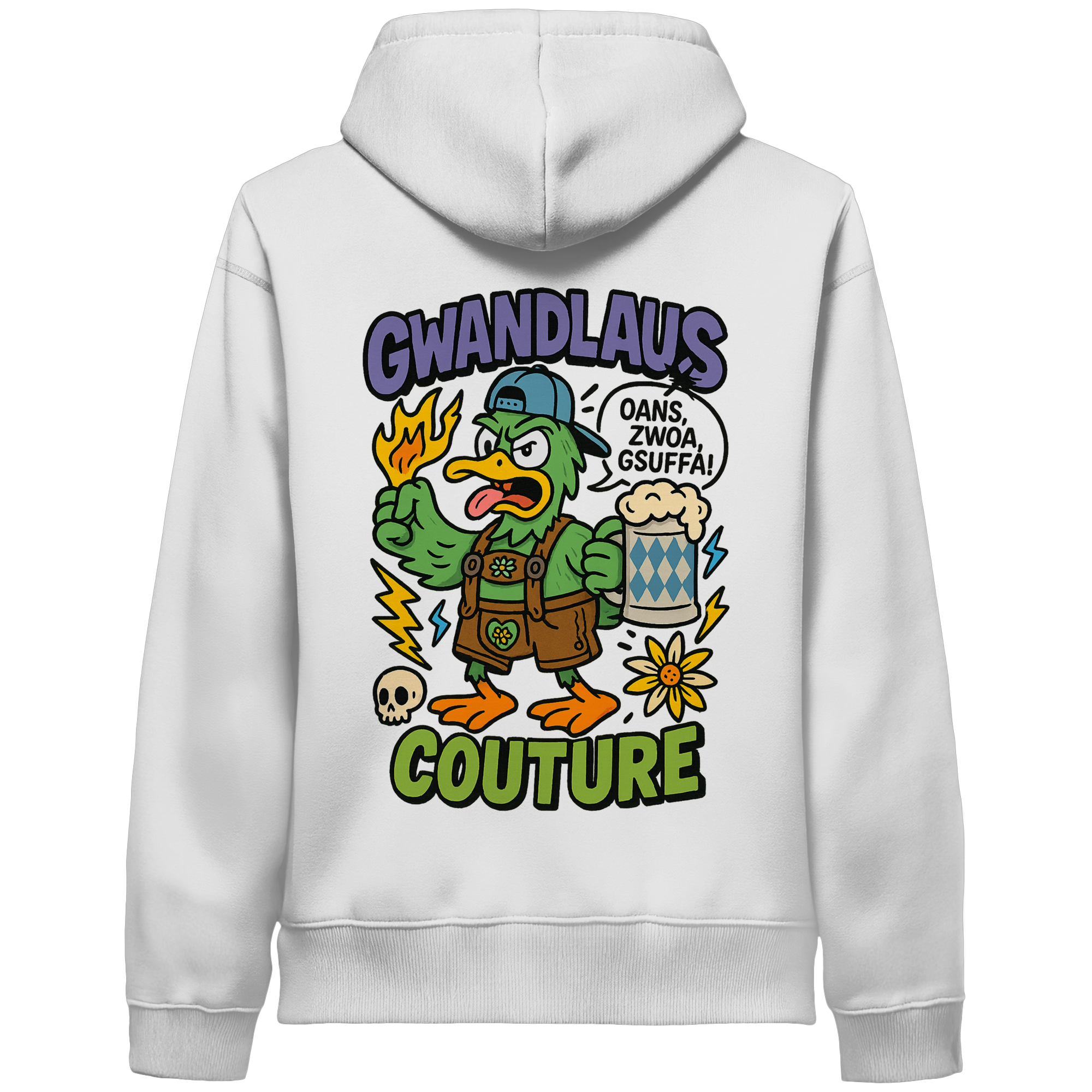 Ente süßsauer - Organic Side Pocket Hoodie