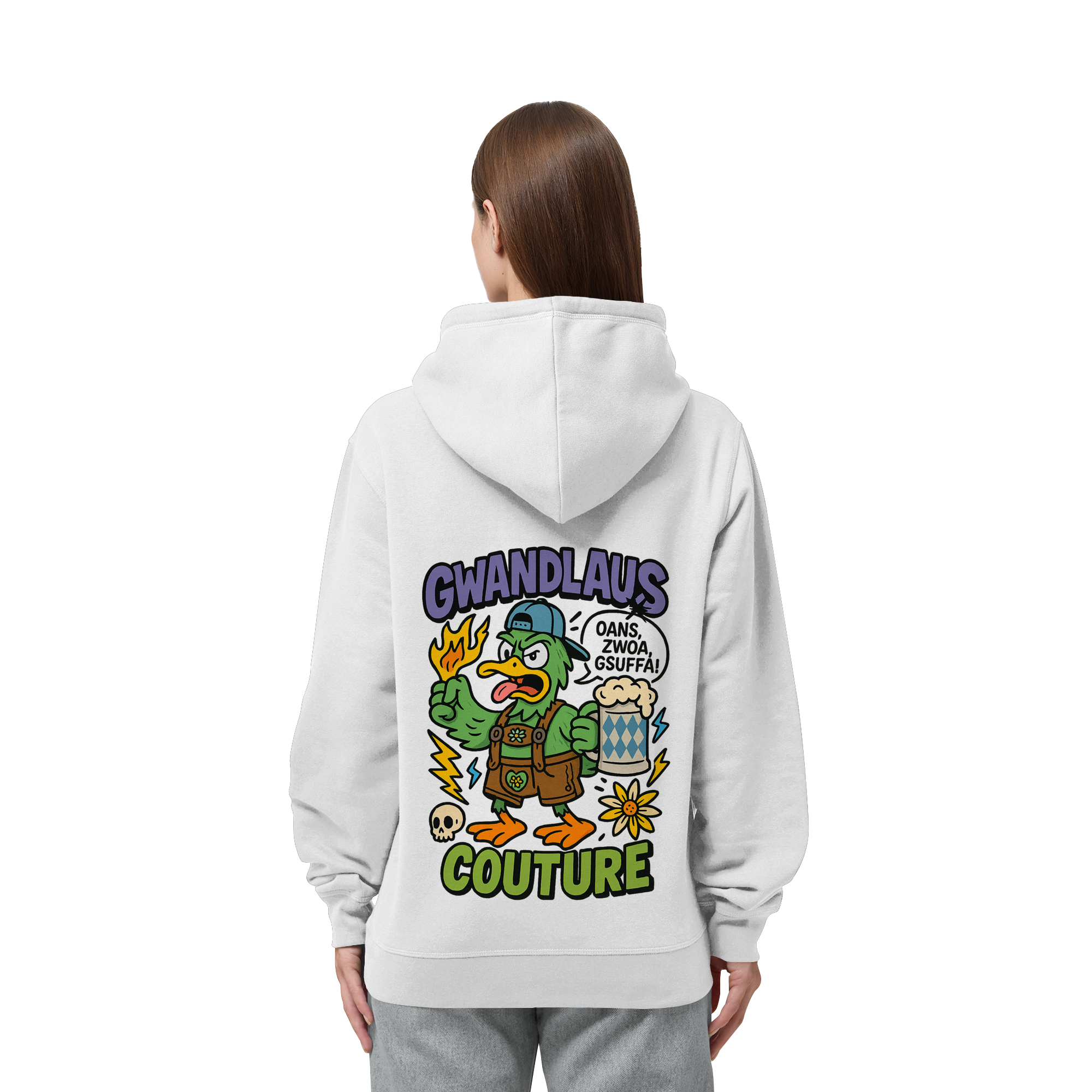 Ente süßsauer - Organic Side Pocket Hoodie