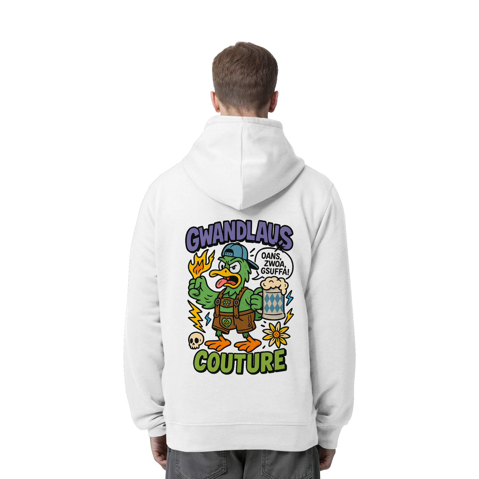 Ente süßsauer - Organic Side Pocket Hoodie