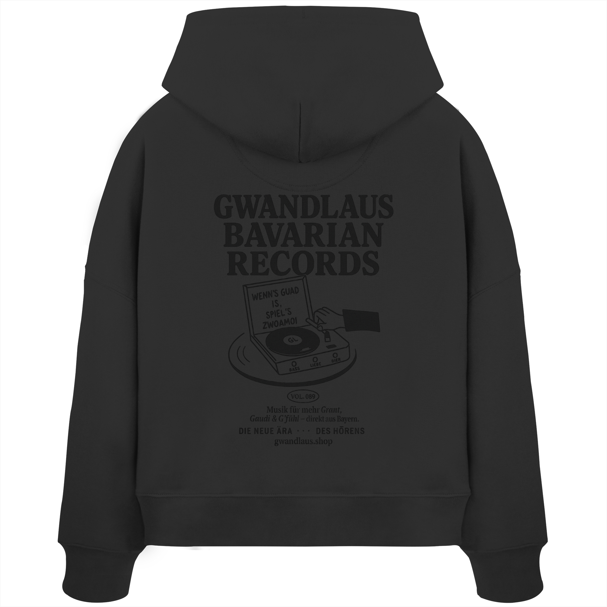Bavarian Records  - Womens Organic Boxcut Hoodie