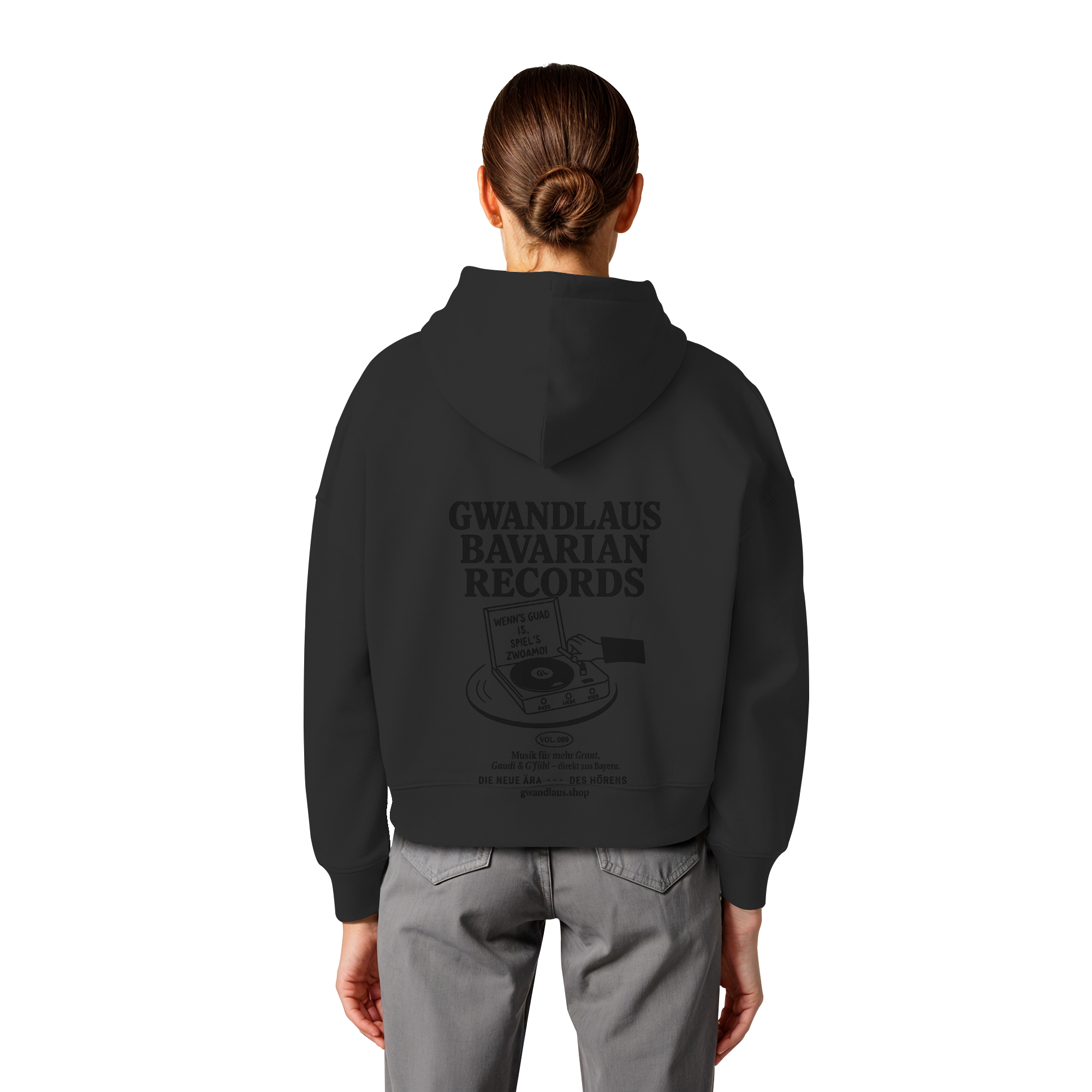 Bavarian Records  - Womens Organic Boxcut Hoodie