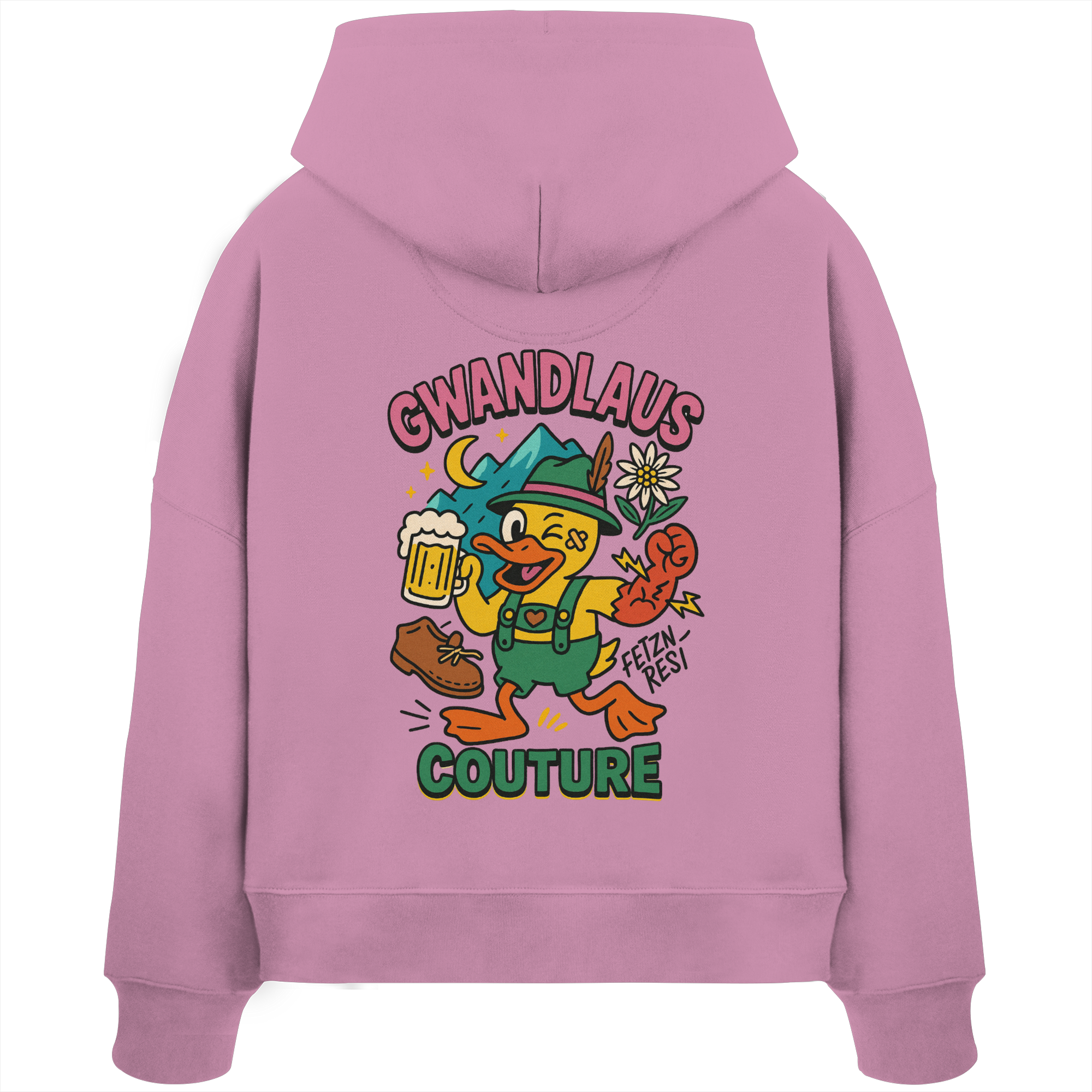 Crazy Duck - Womens Organic Boxcut Hoodie
