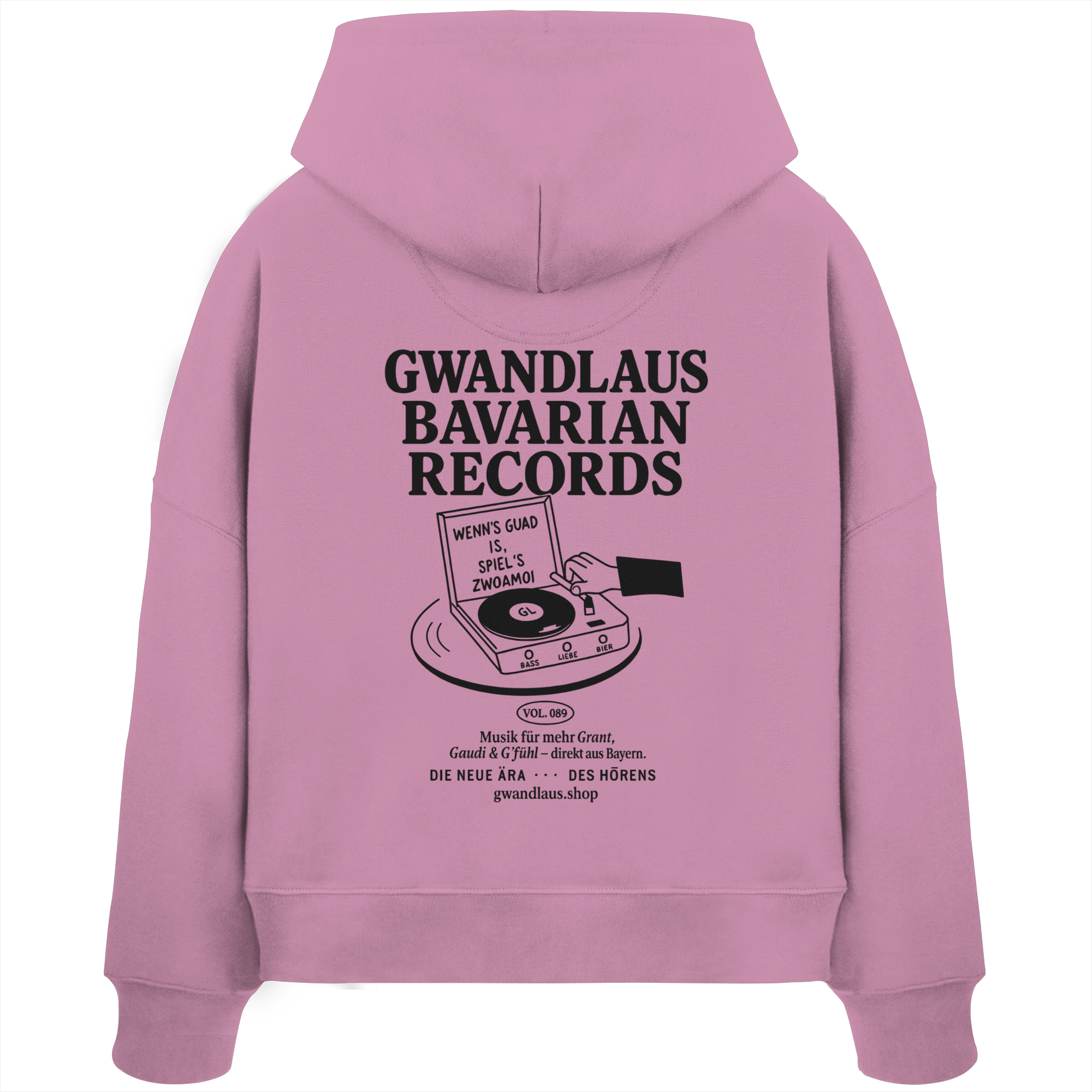 Bavarian Records  - Womens Organic Boxcut Hoodie