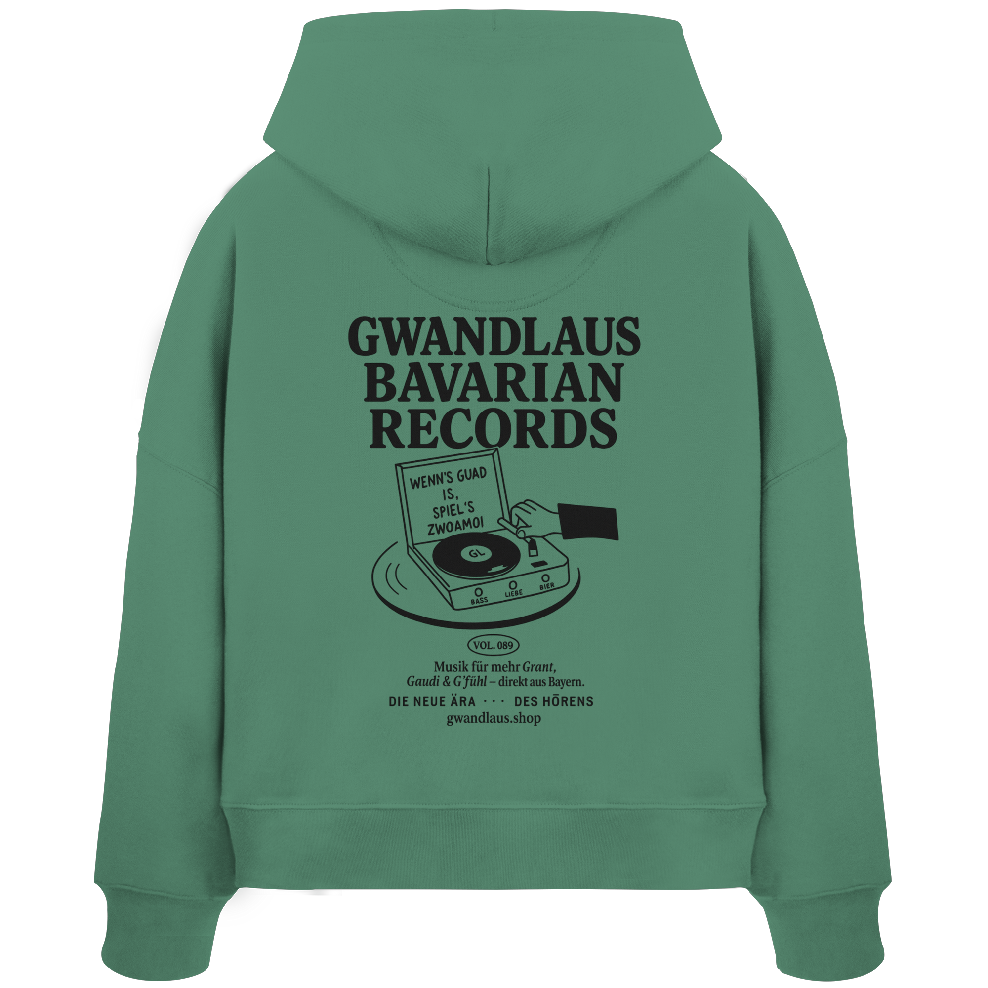 Bavarian Records  - Womens Organic Boxcut Hoodie