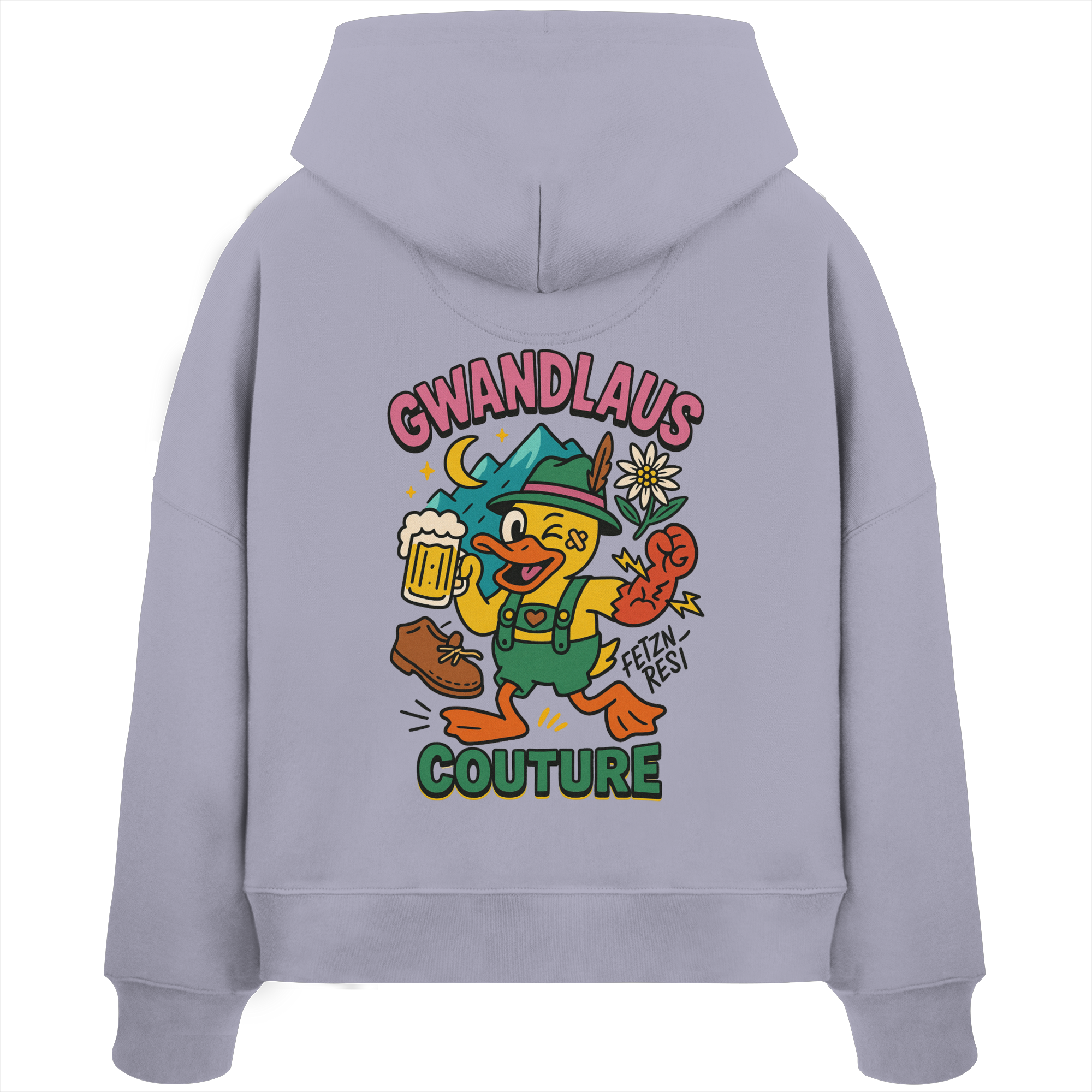 Crazy Duck - Womens Organic Boxcut Hoodie