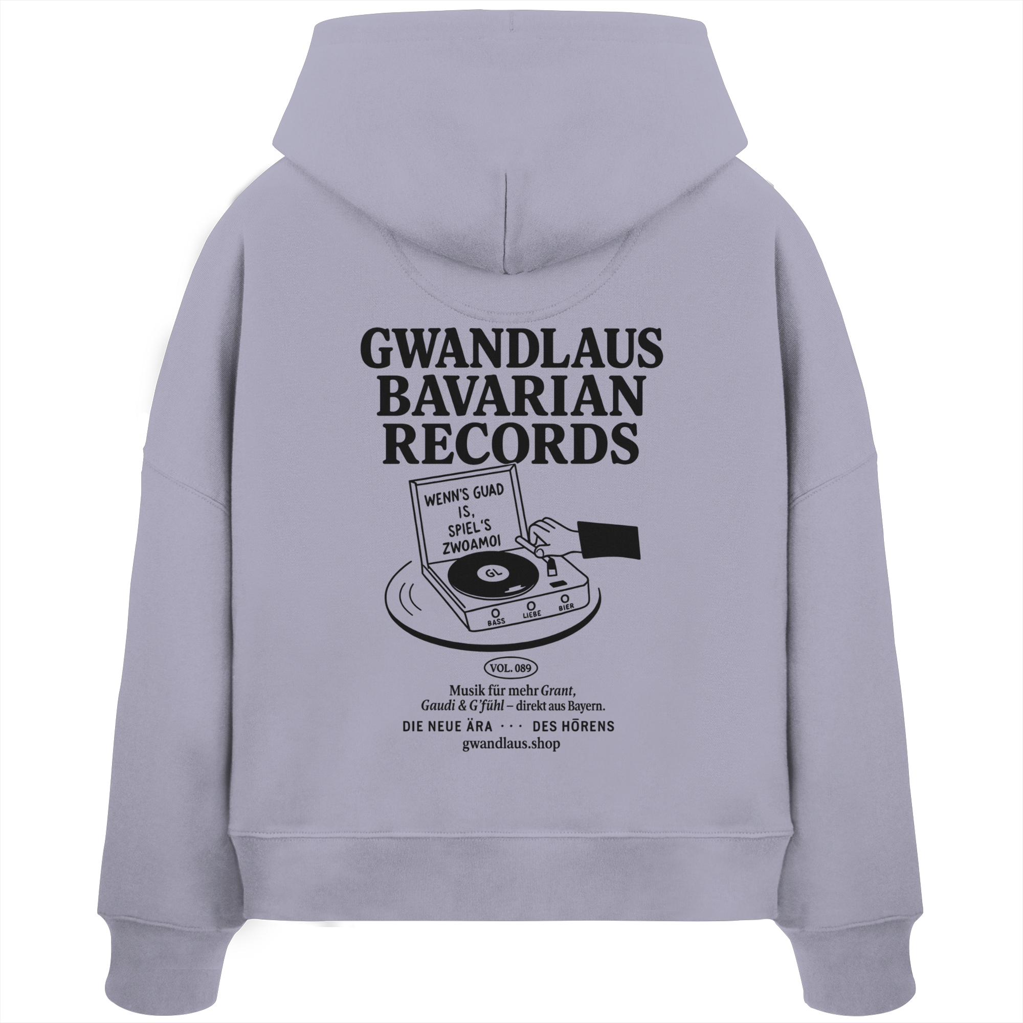 Bavarian Records  - Womens Organic Boxcut Hoodie