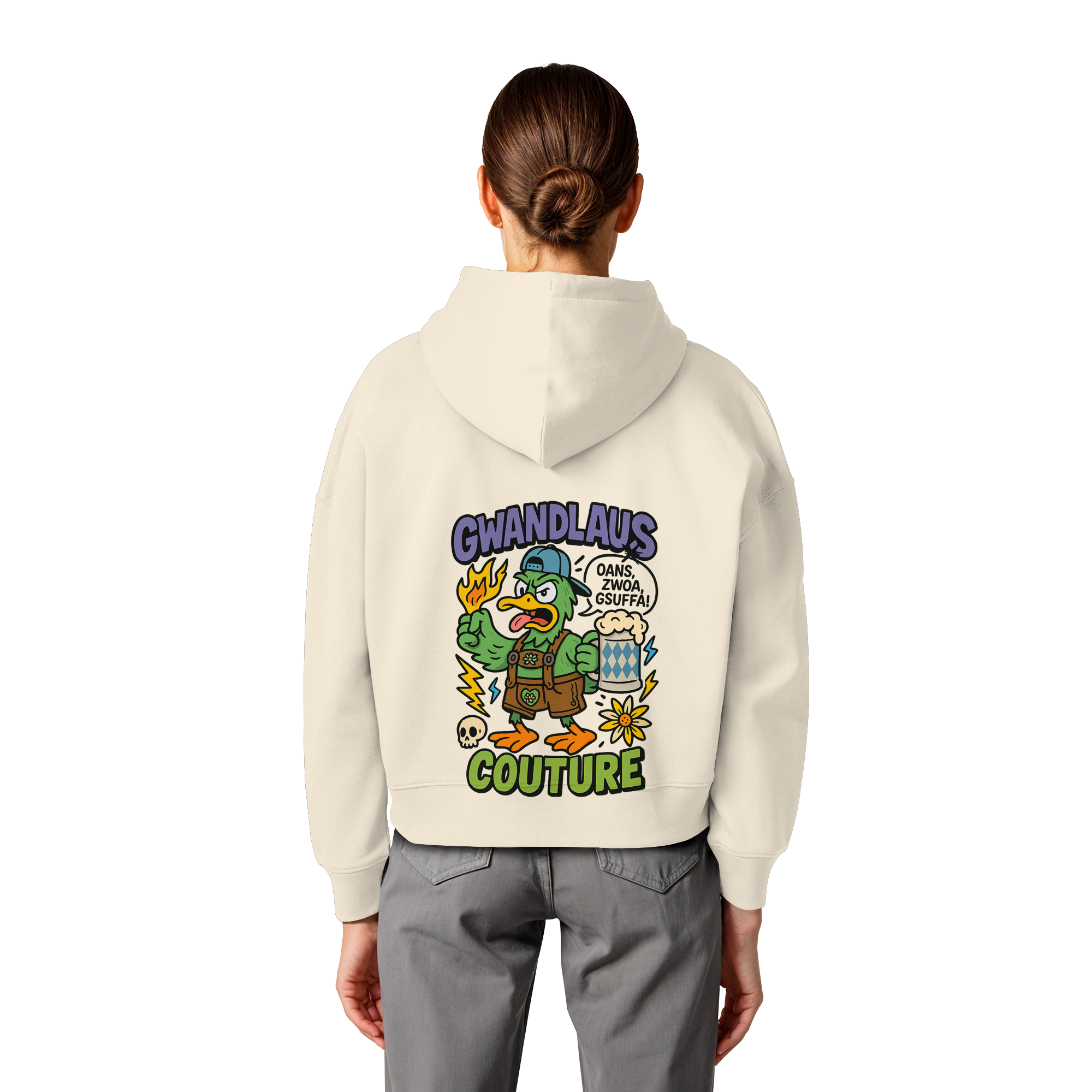 Ente süßsauer - Womens Organic Boxcut Hoodie