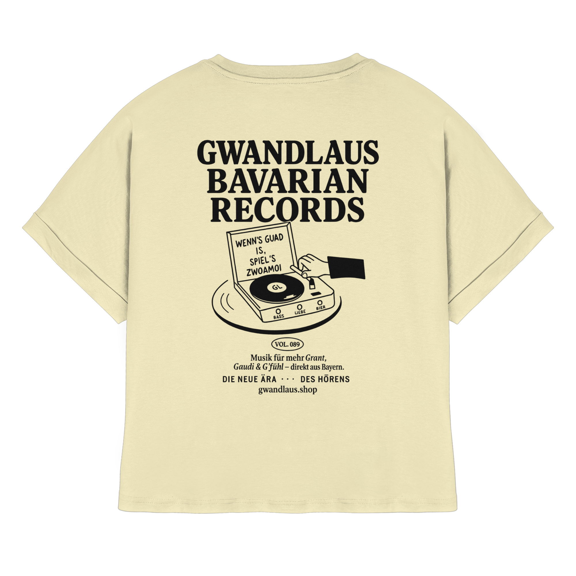 Bavarian Records  - Womens Organic Rolled Sleeves T-Shirt