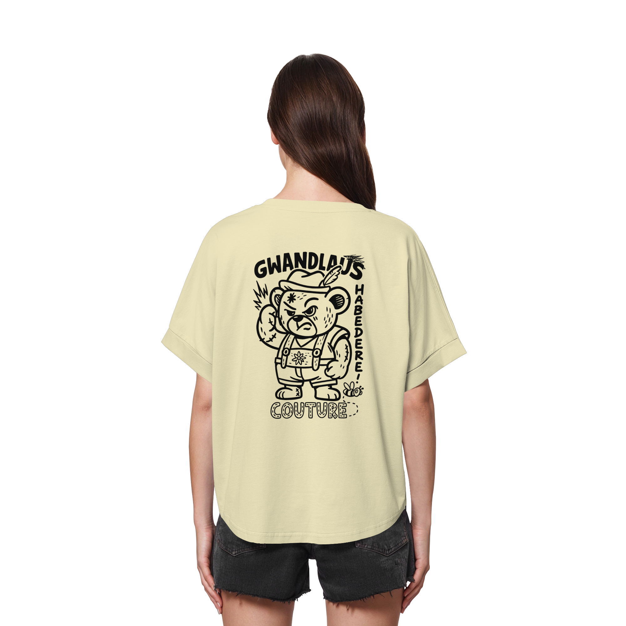 Watschnbääär - Womens Organic Rolled Sleeves T-Shirt