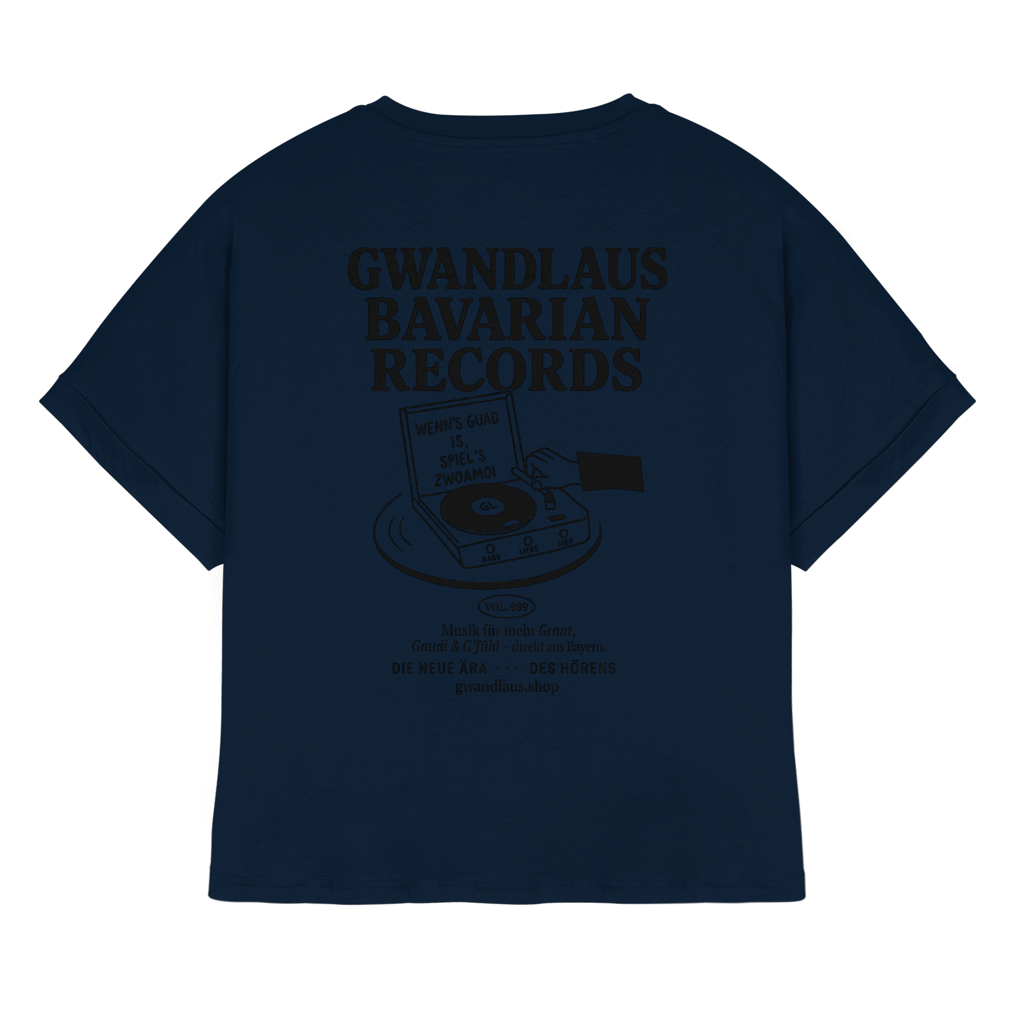 Bavarian Records  - Womens Organic Rolled Sleeves T-Shirt