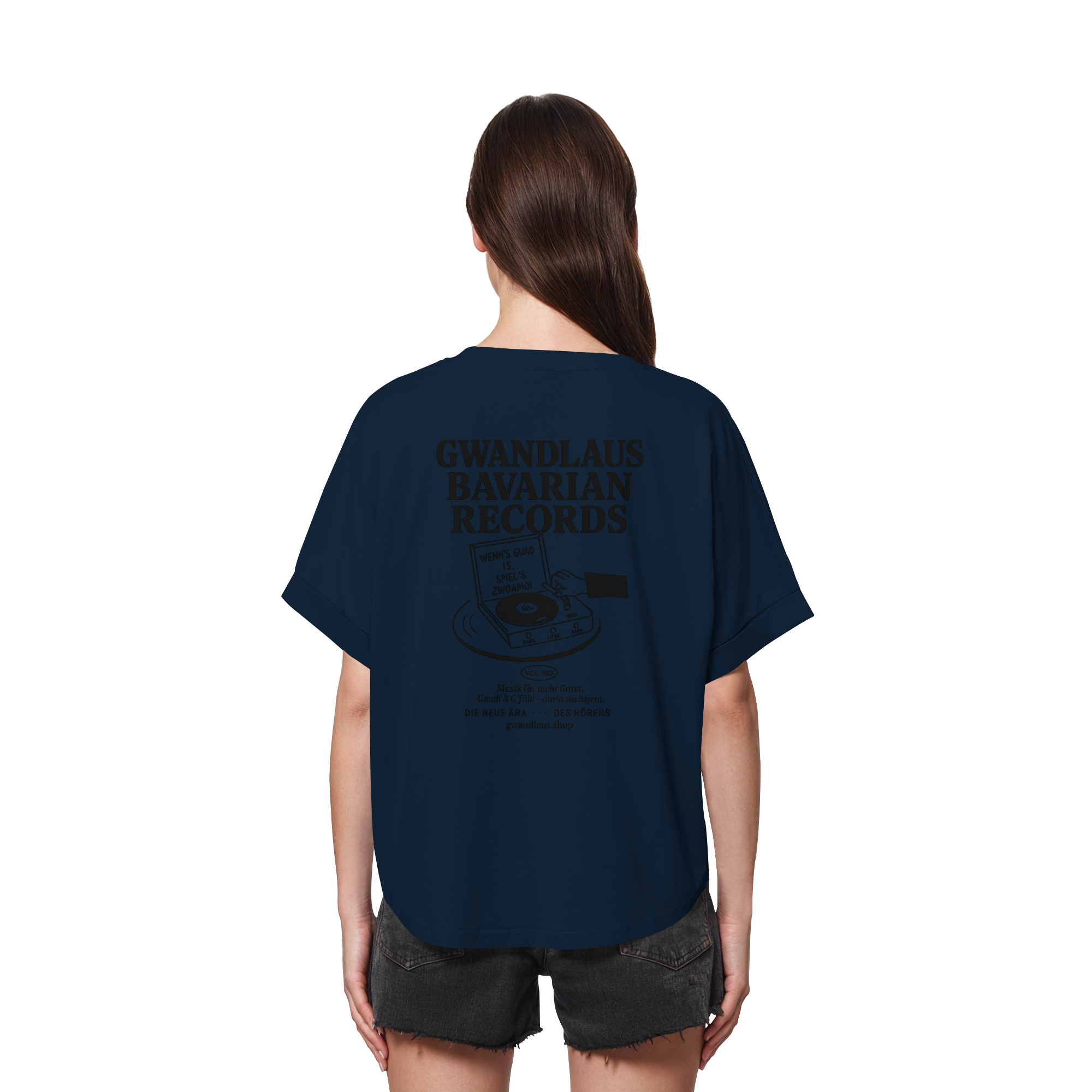 Bavarian Records  - Womens Organic Rolled Sleeves T-Shirt