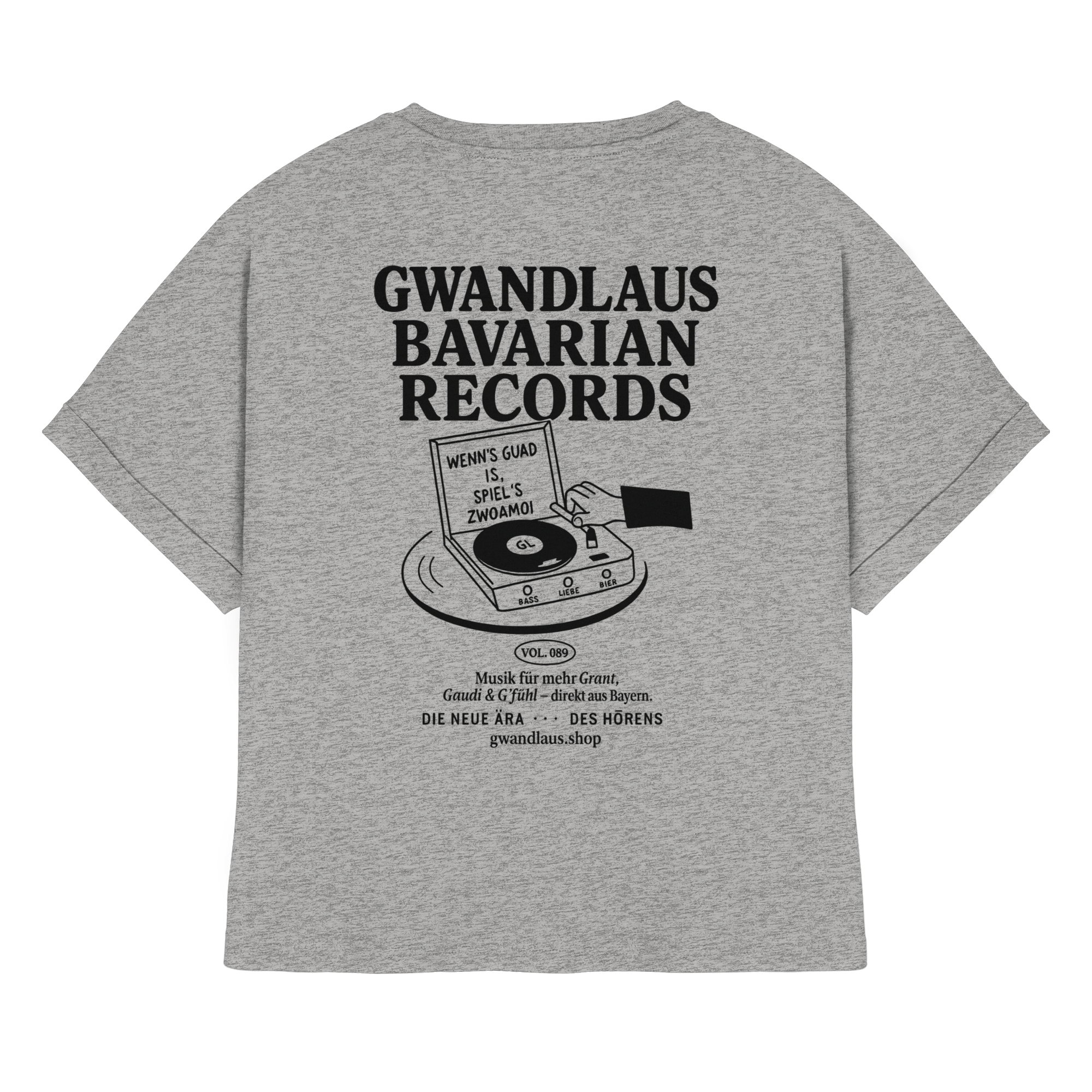 Bavarian Records  - Womens Organic Rolled Sleeves T-Shirt