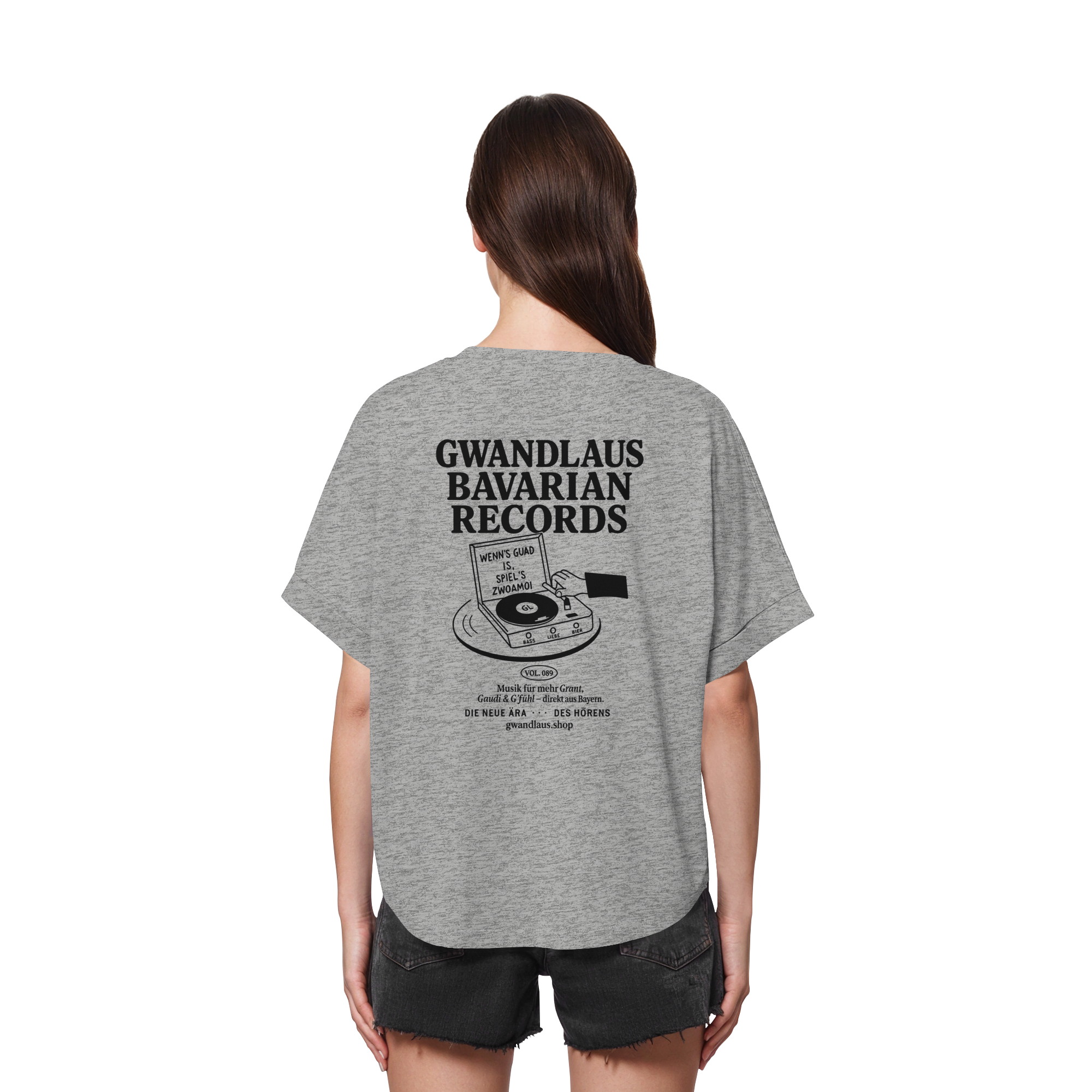 Bavarian Records  - Womens Organic Rolled Sleeves T-Shirt
