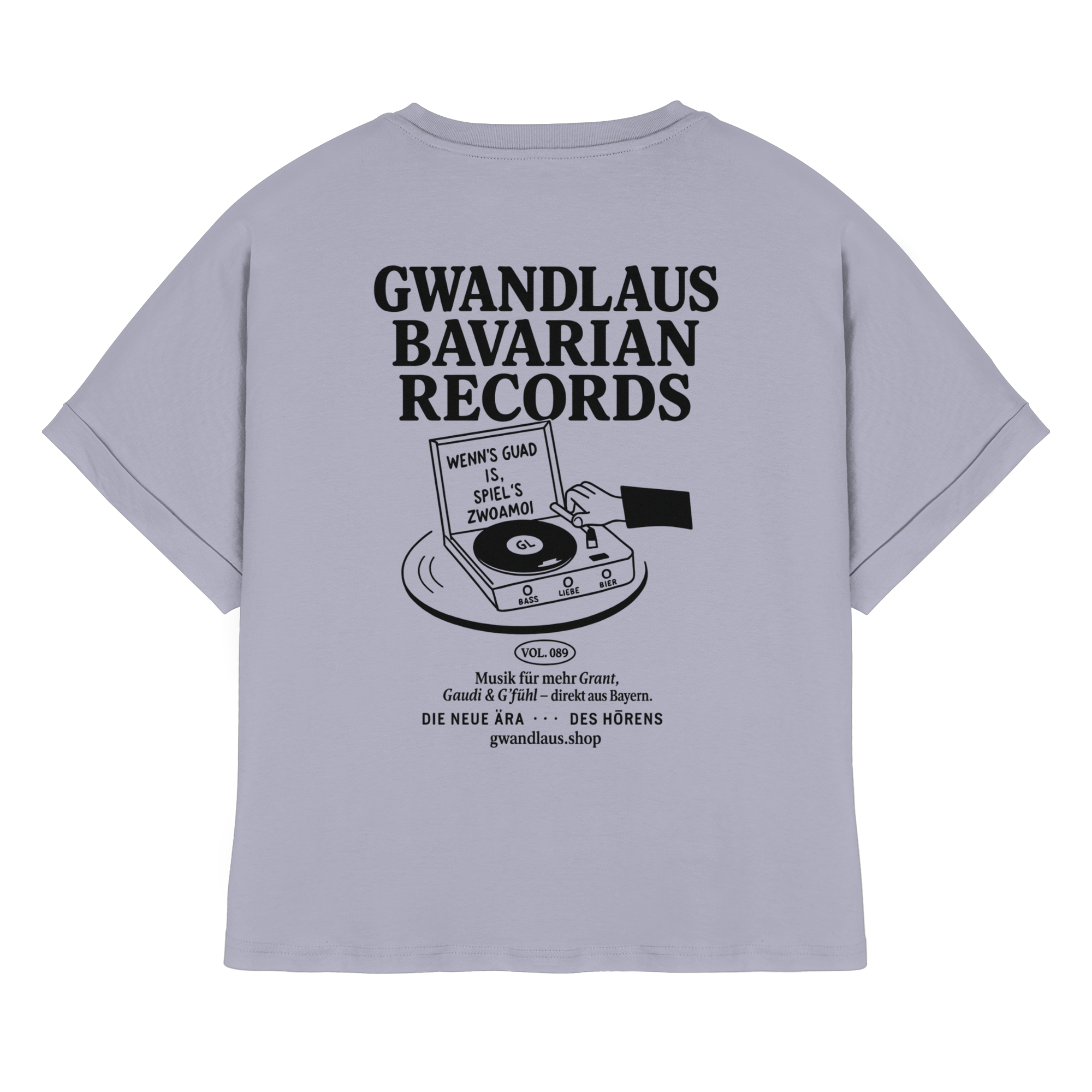 Bavarian Records  - Womens Organic Rolled Sleeves T-Shirt