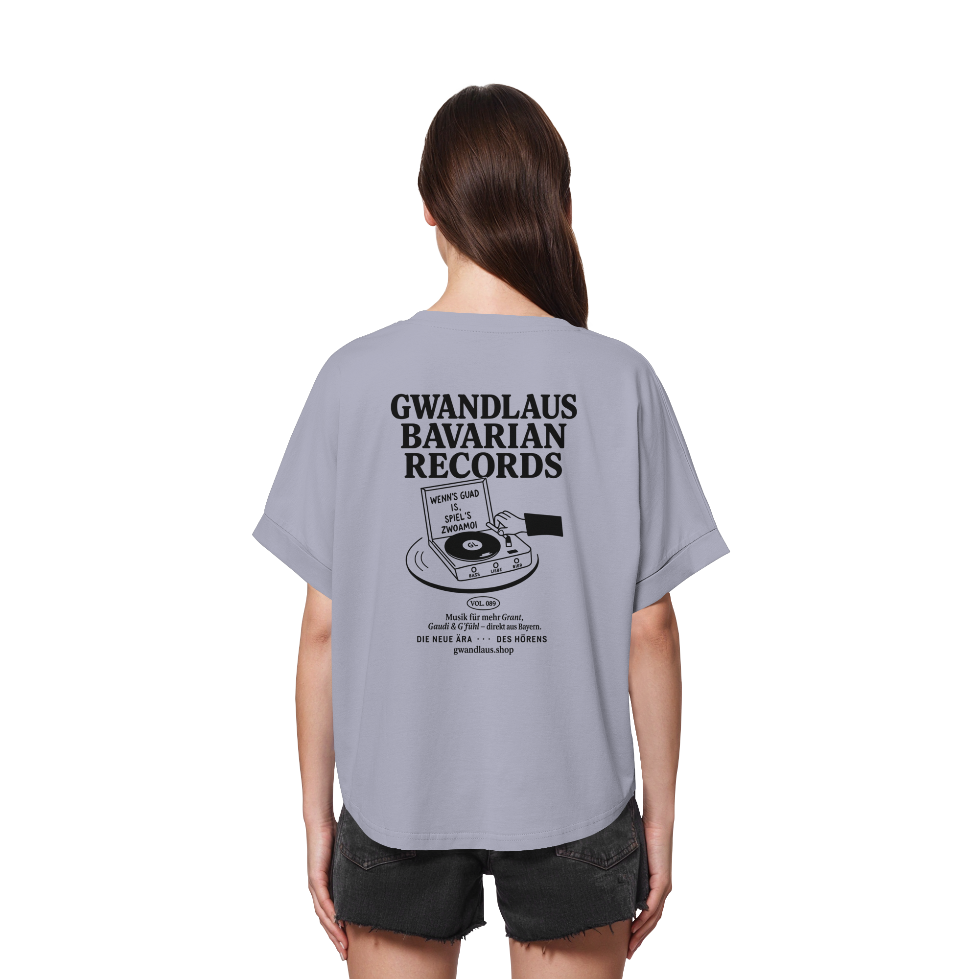 Bavarian Records  - Womens Organic Rolled Sleeves T-Shirt