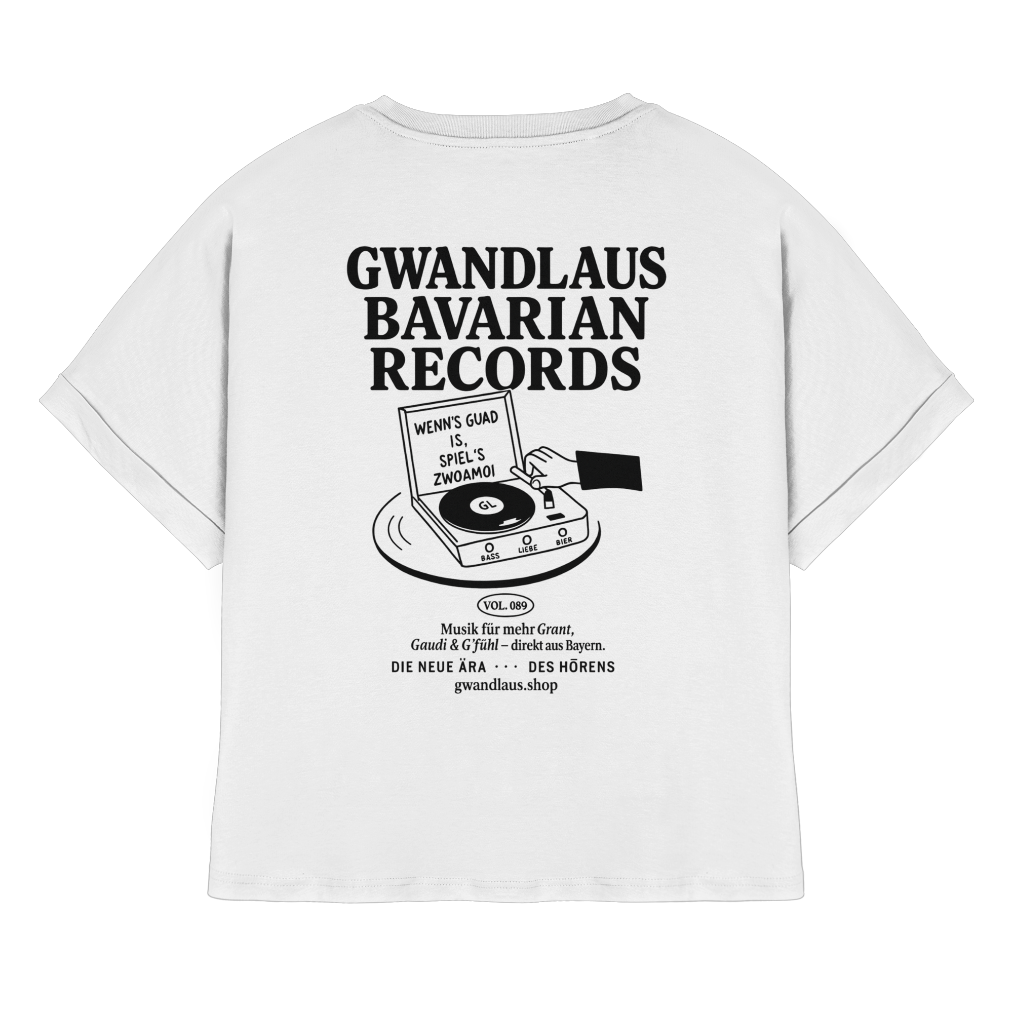 Bavarian Records  - Womens Organic Rolled Sleeves T-Shirt