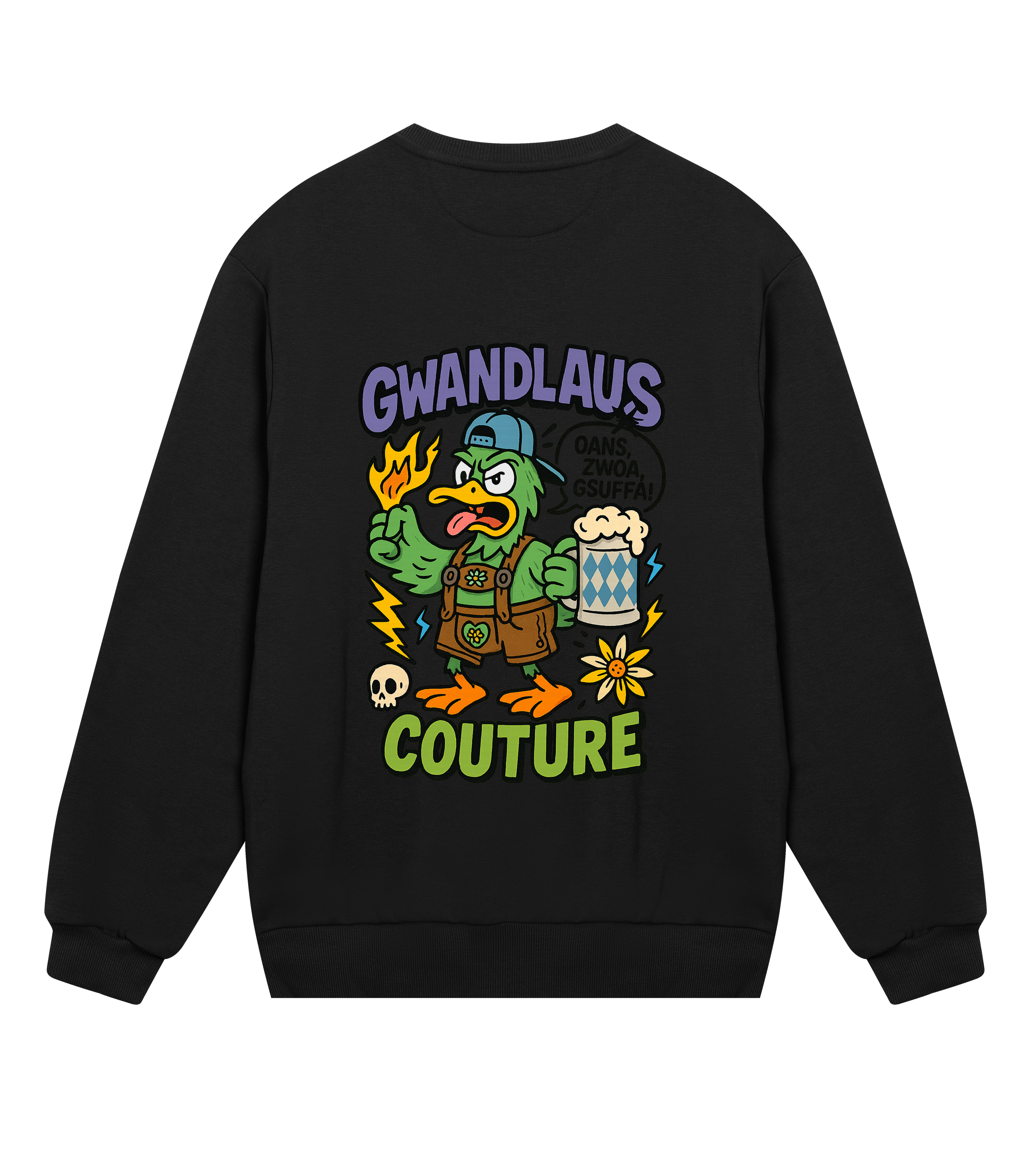 Mens Regular Sweatshirt ENTE süß-sauer