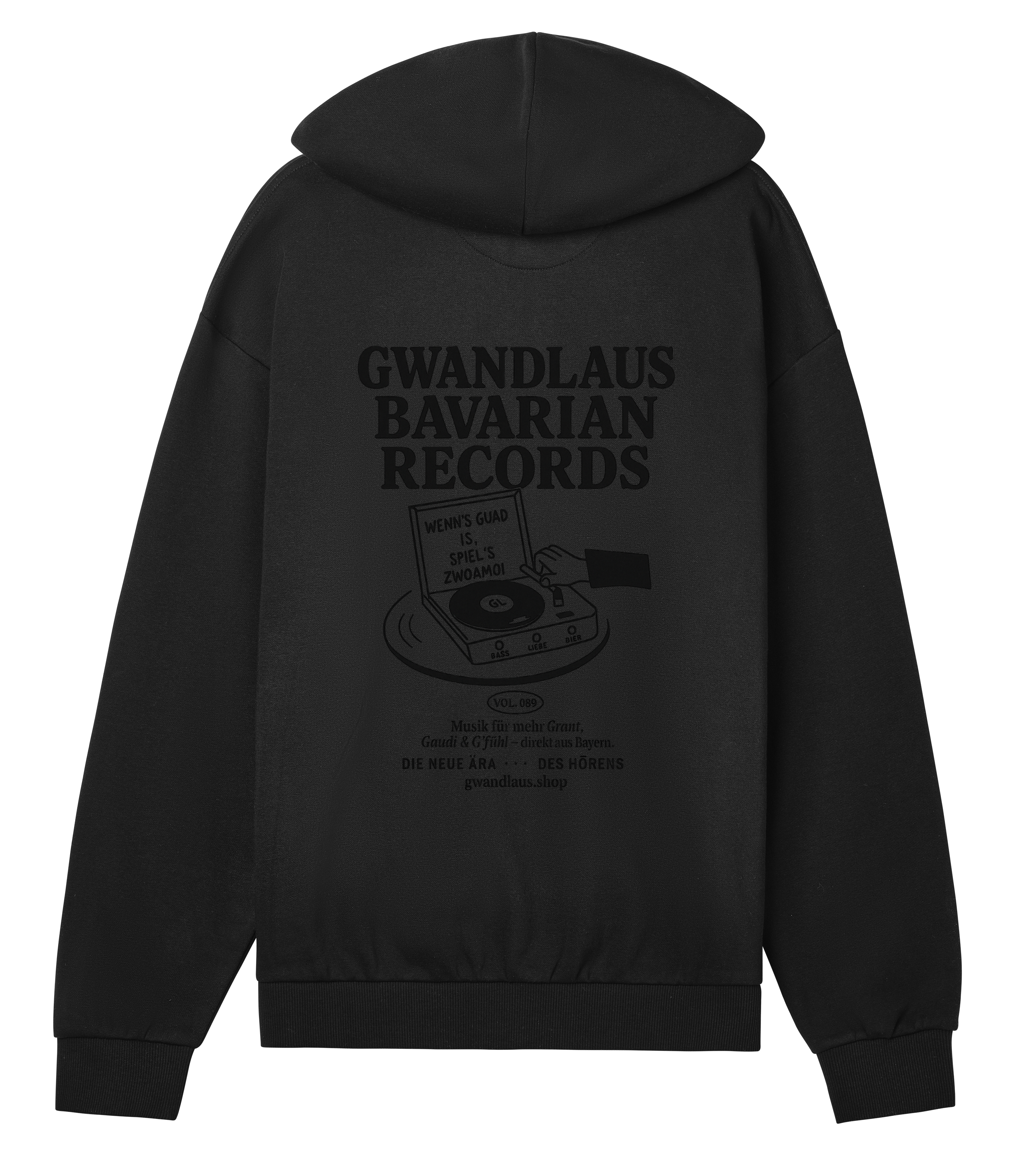 Mens Regular Zip Hoodie Bavarian Records