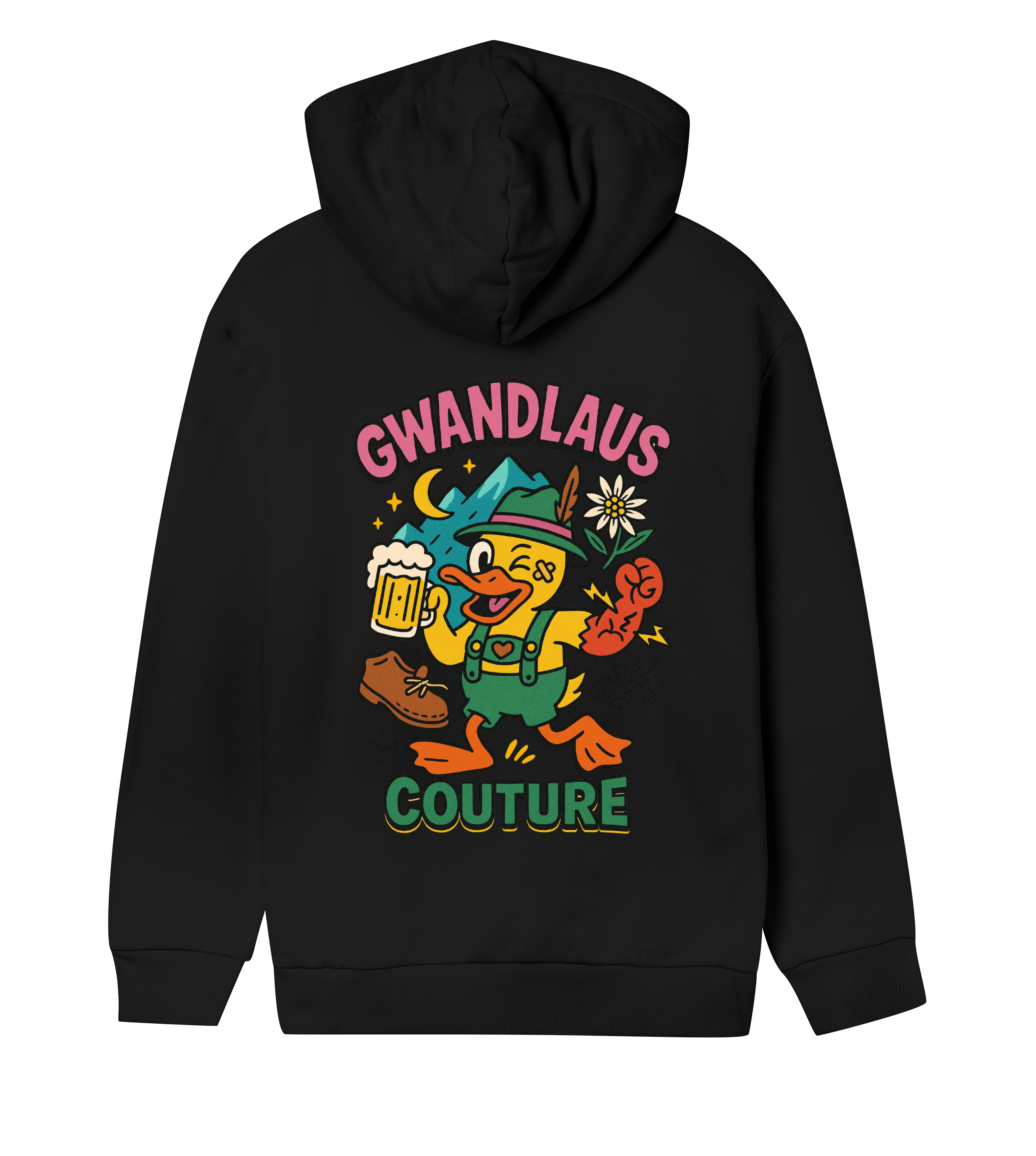 Womens Regular Hoodie Crazy Duck