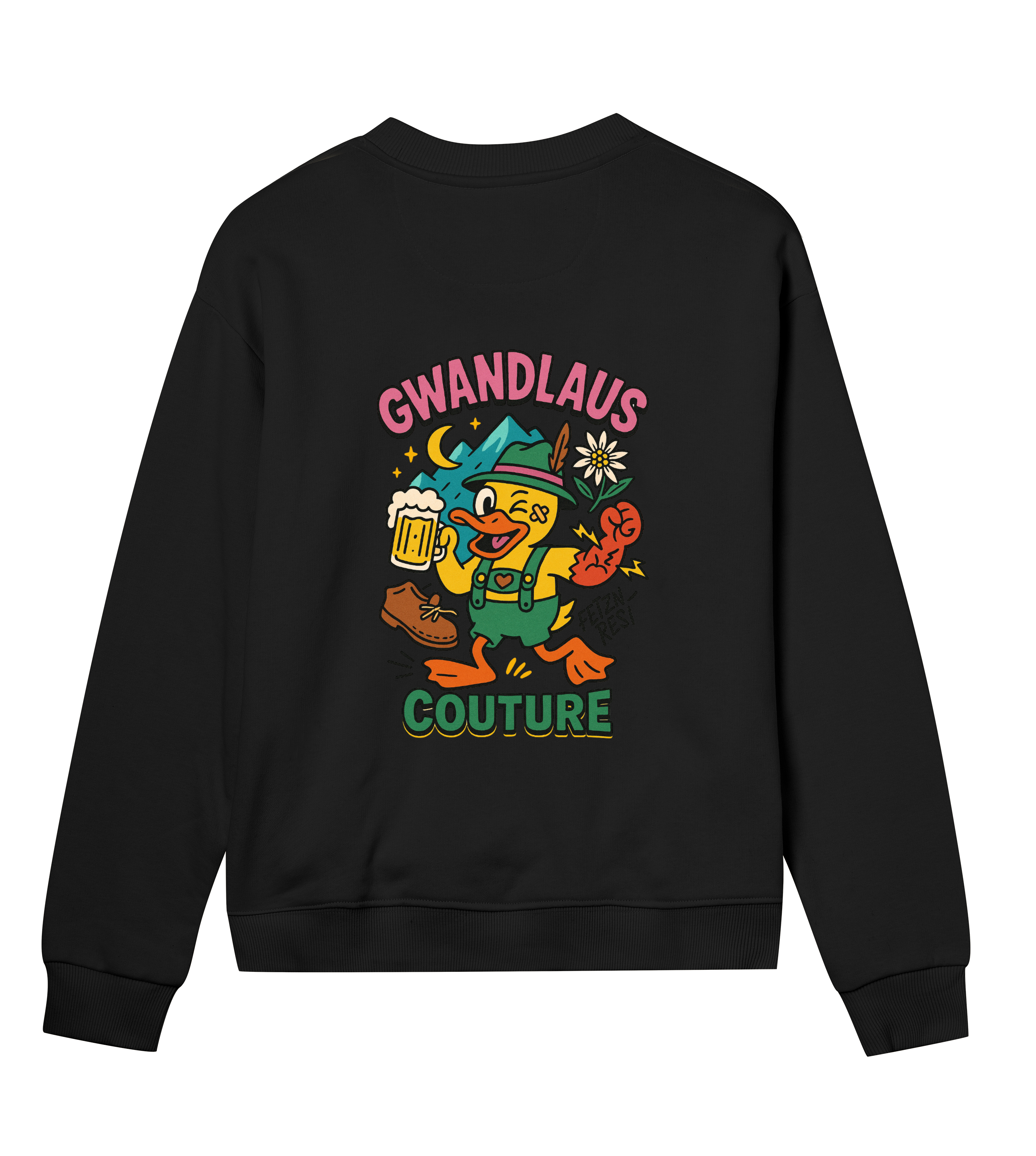 Womens Regular Sweatshirt Crazy Duck